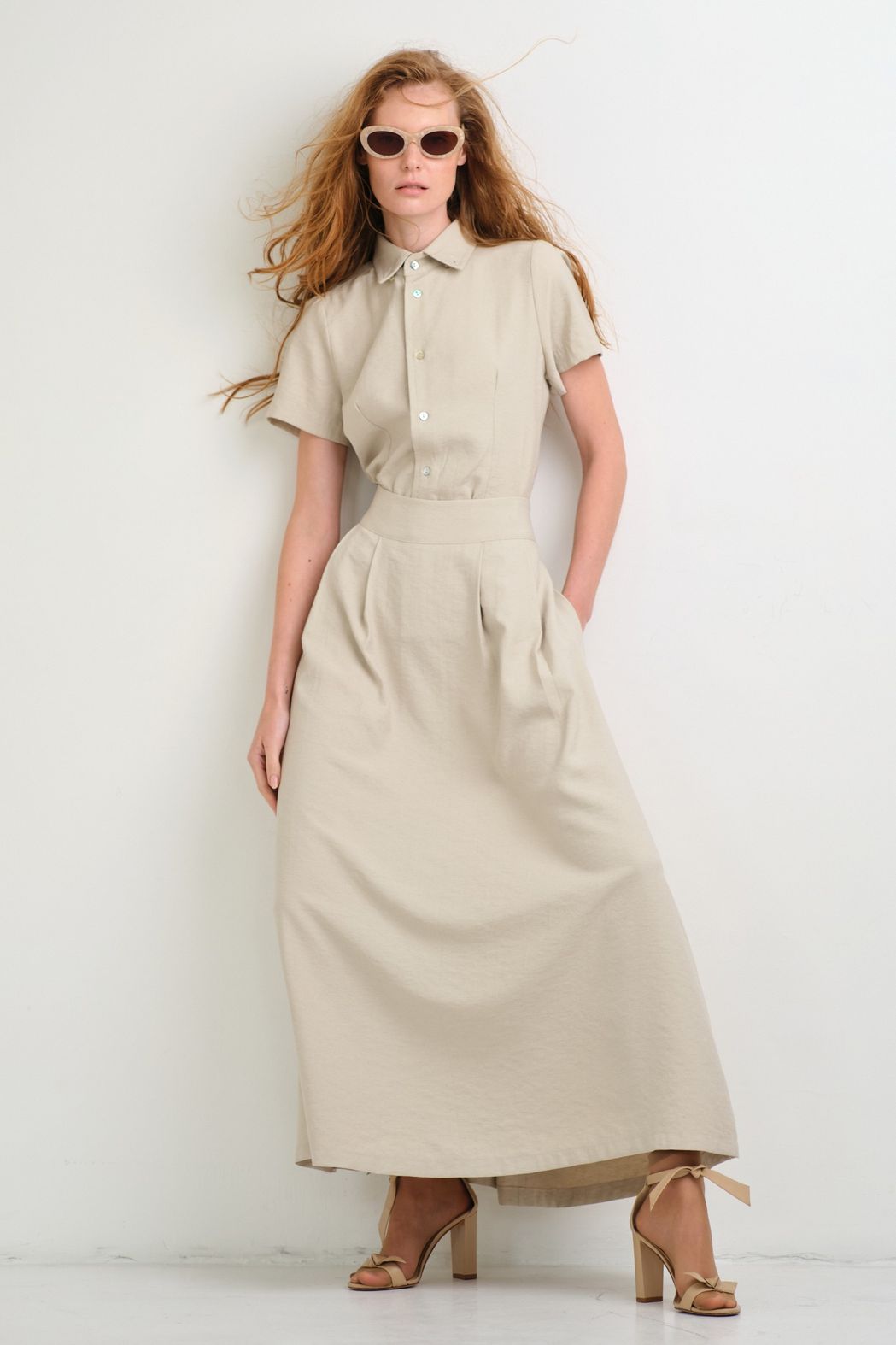 Camisa Viscolinho Areia Juliana