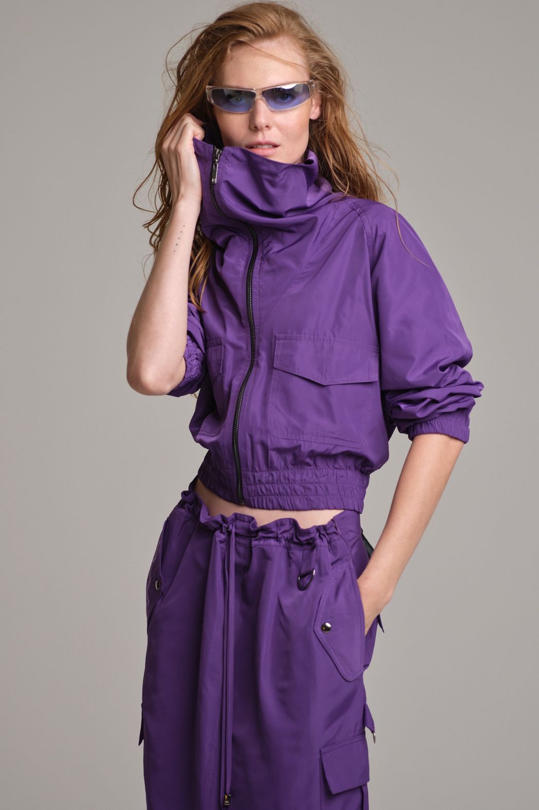 Jaqueta Tecido Tecnológico Roxo Renata