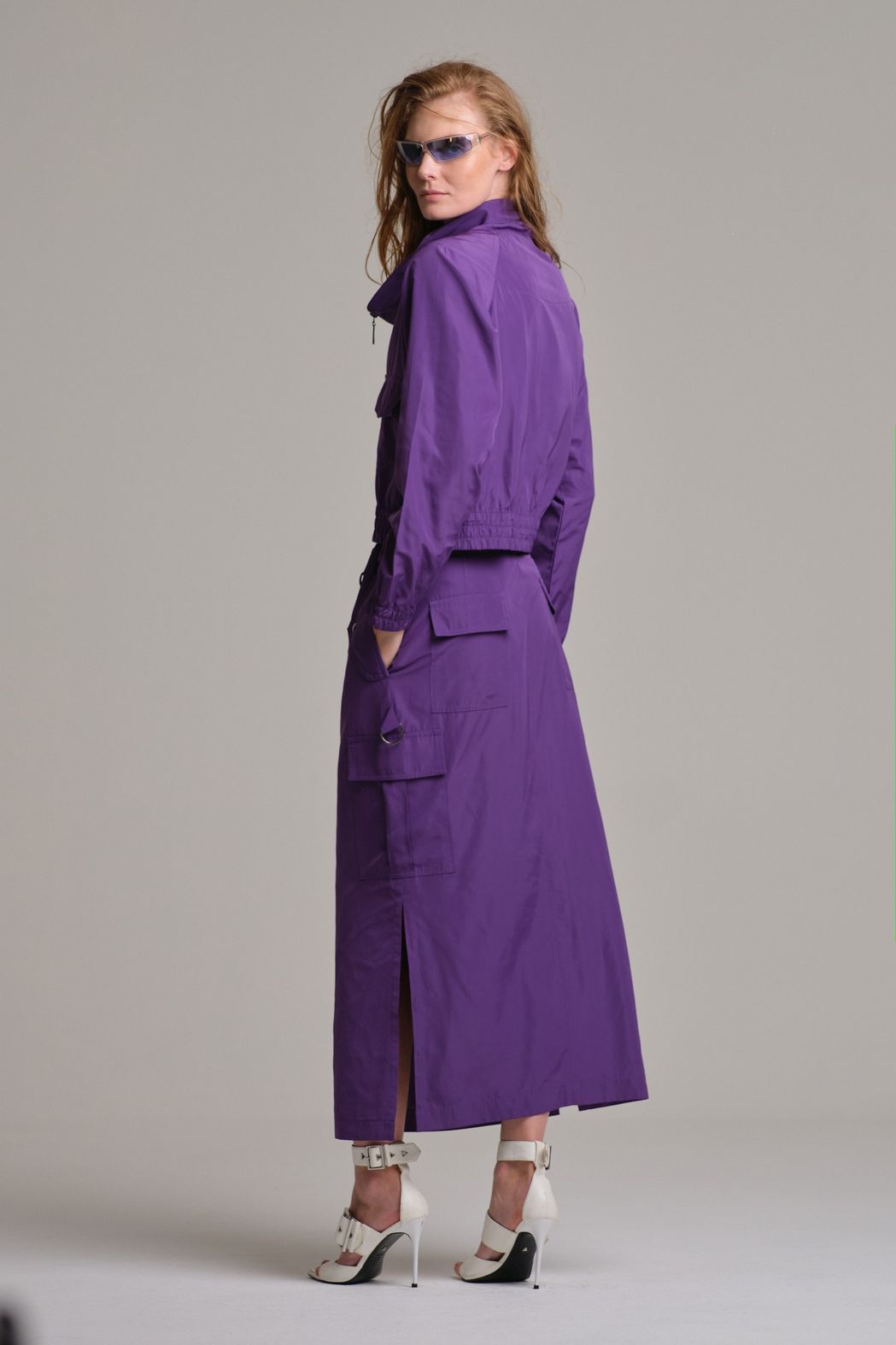 Saia Tecido Tecnológico Roxo Renata