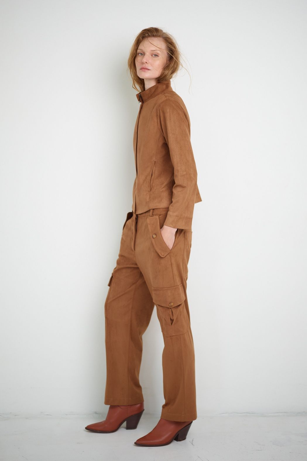 Calça Suede Camel Antonia