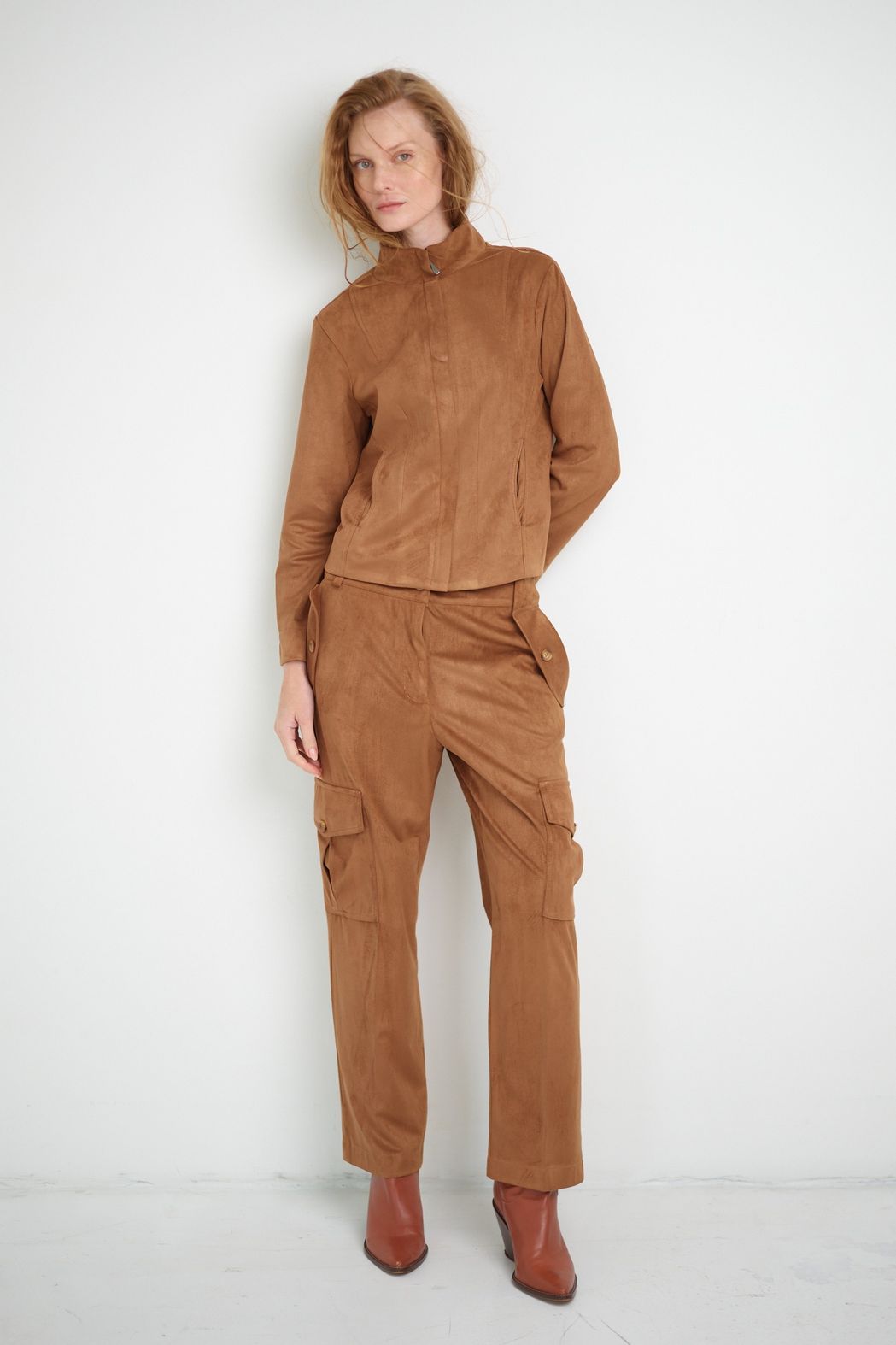 Calça Suede Camel Antonia