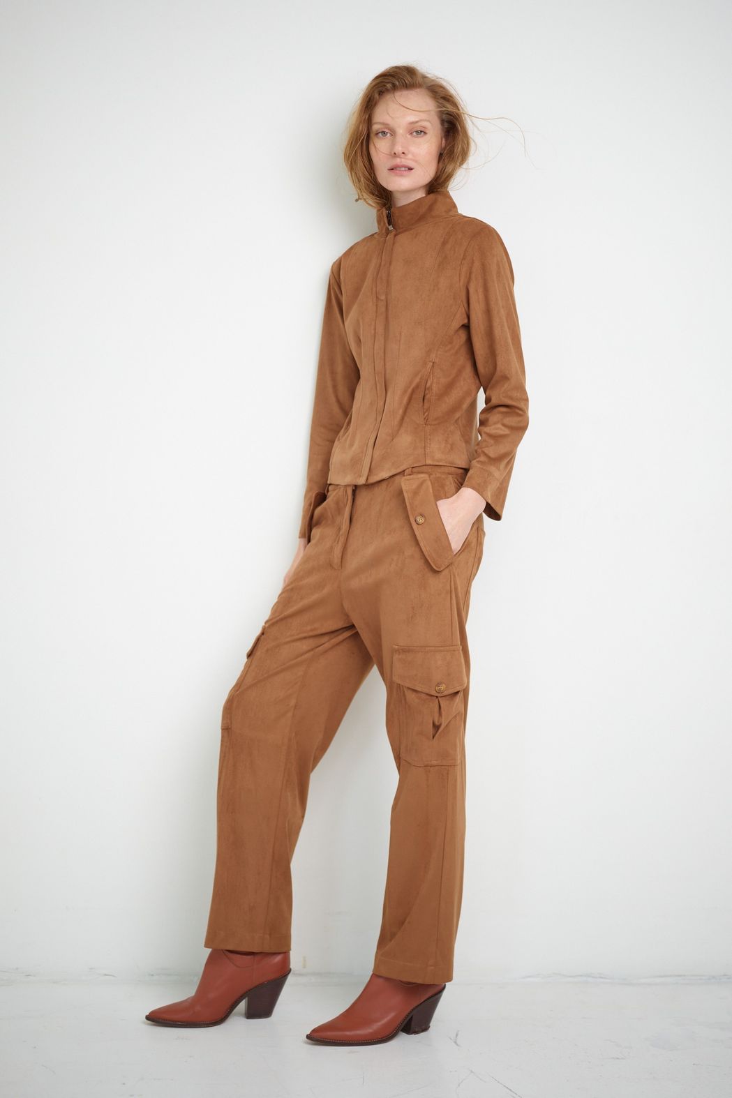 Calça Suede Camel Antonia