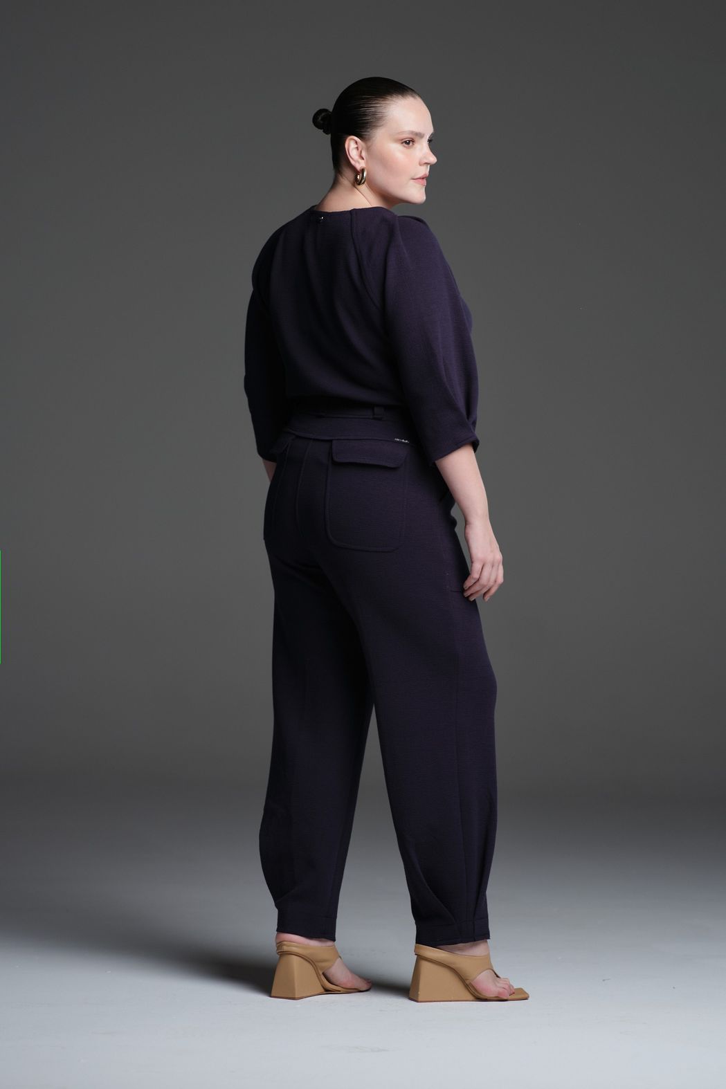 Calça Malha Boucle Marinho Wchy