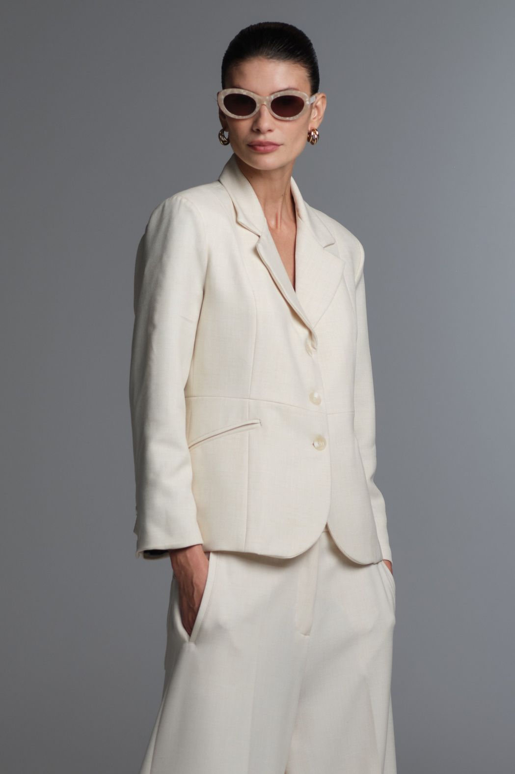 Blazer Alfaiataria Marfim Nina CB