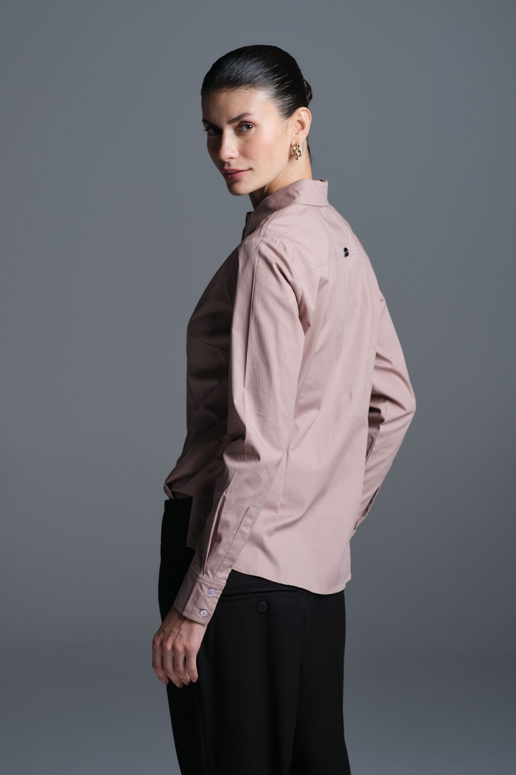 Camisa Tricoline Rose Isabel CB