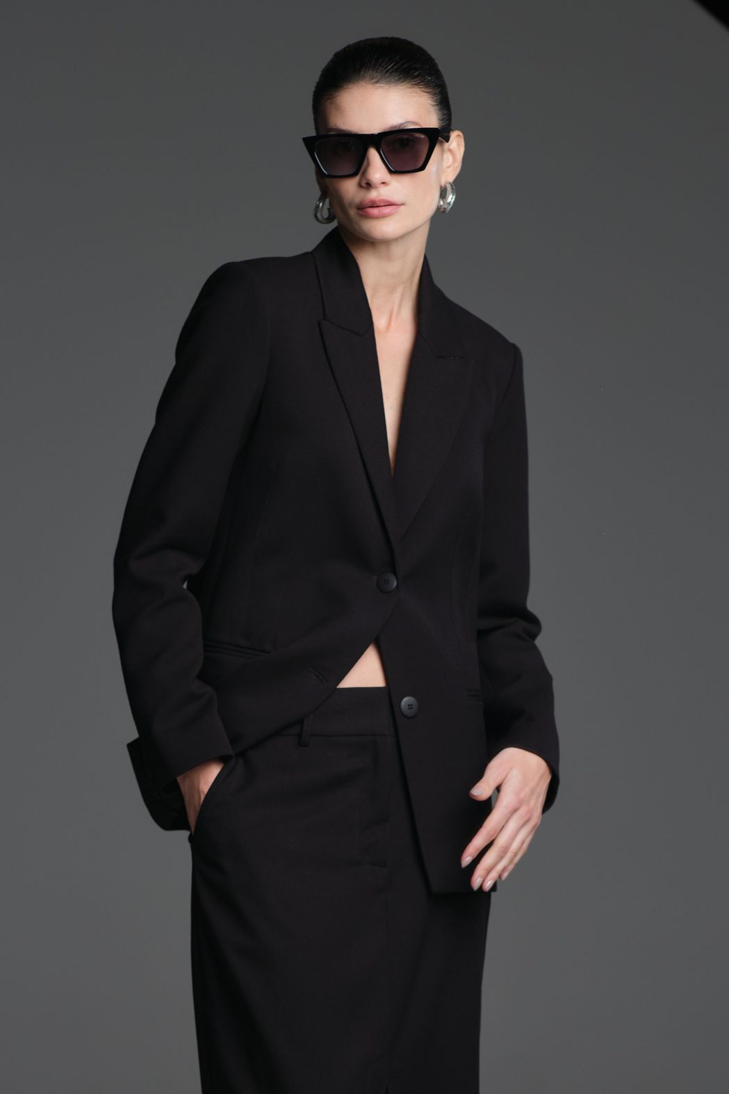 Blazer Gabardine Preto Livia CB