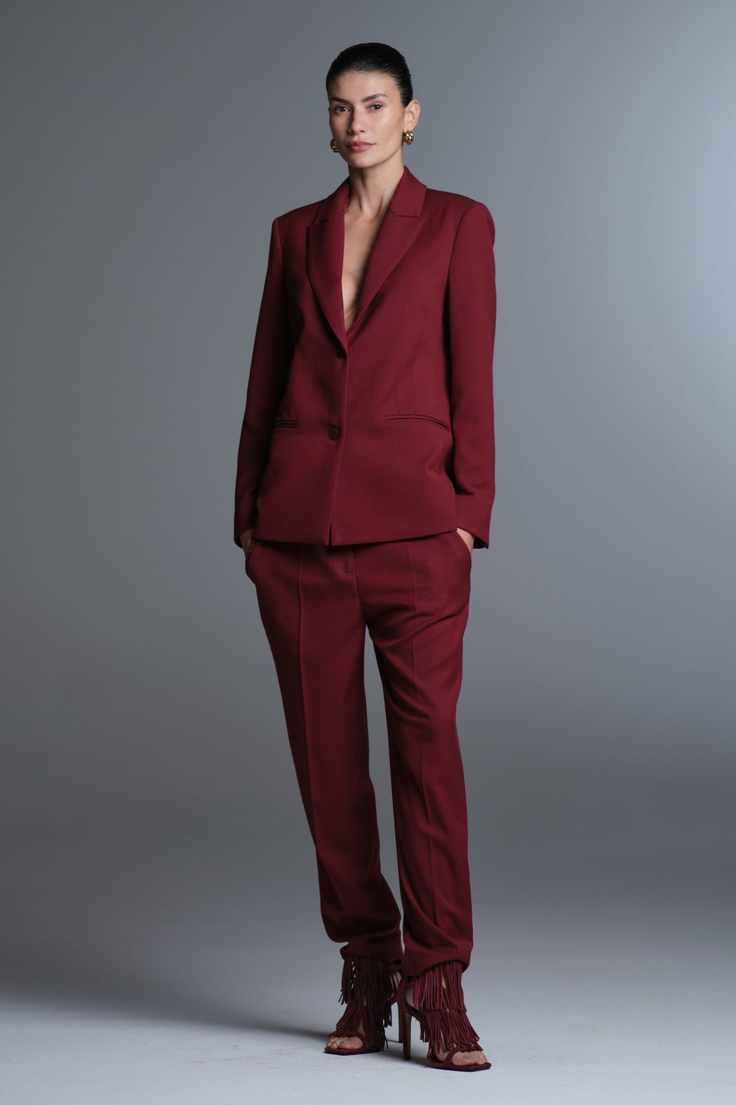 Calça Gabardine Vinho Tassia CB