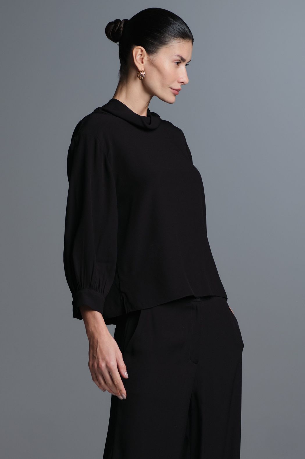 Blusa Gola Ampla Preto Antonella CB