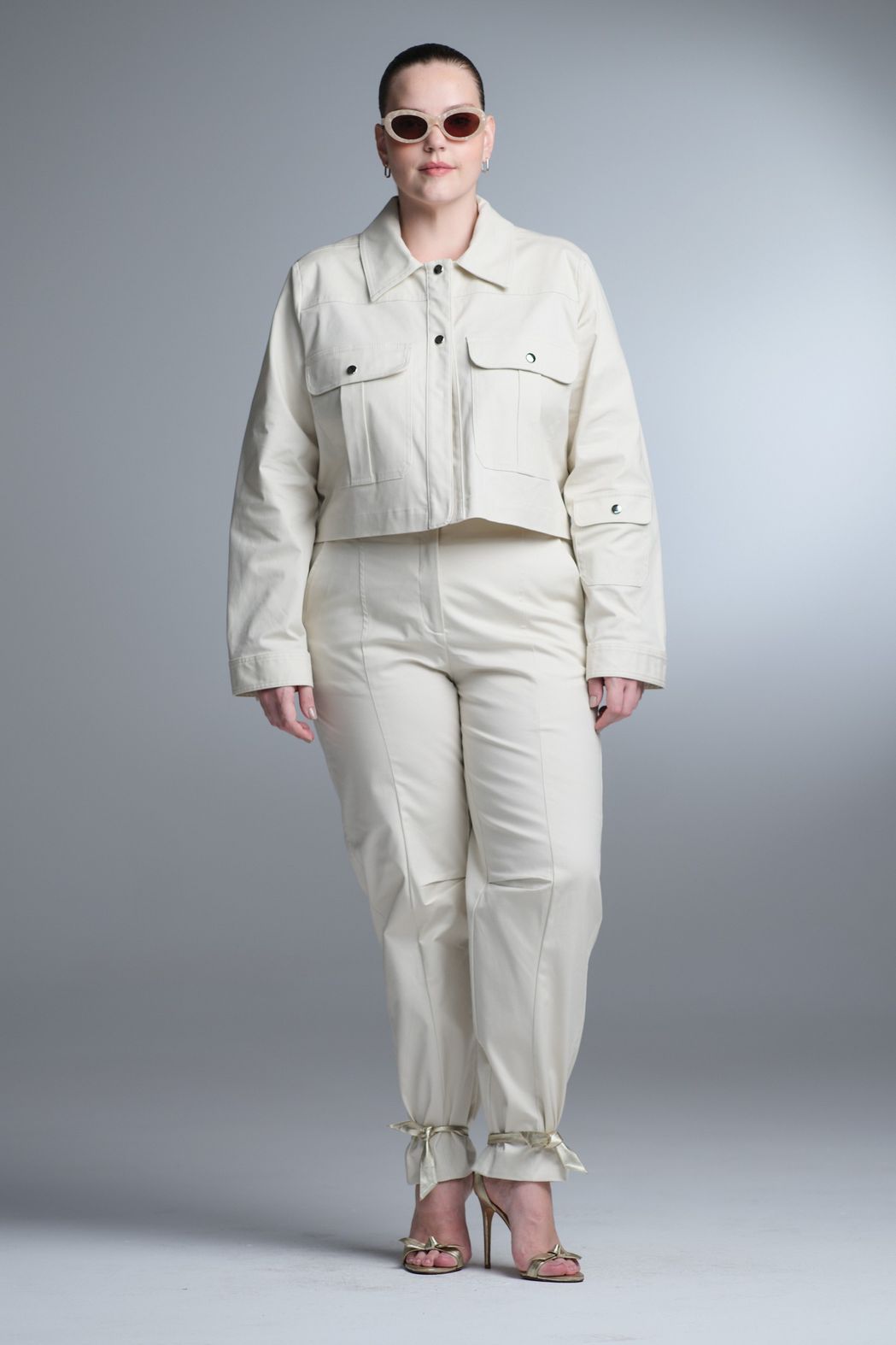 Calça Algodão Marfim Giovana
