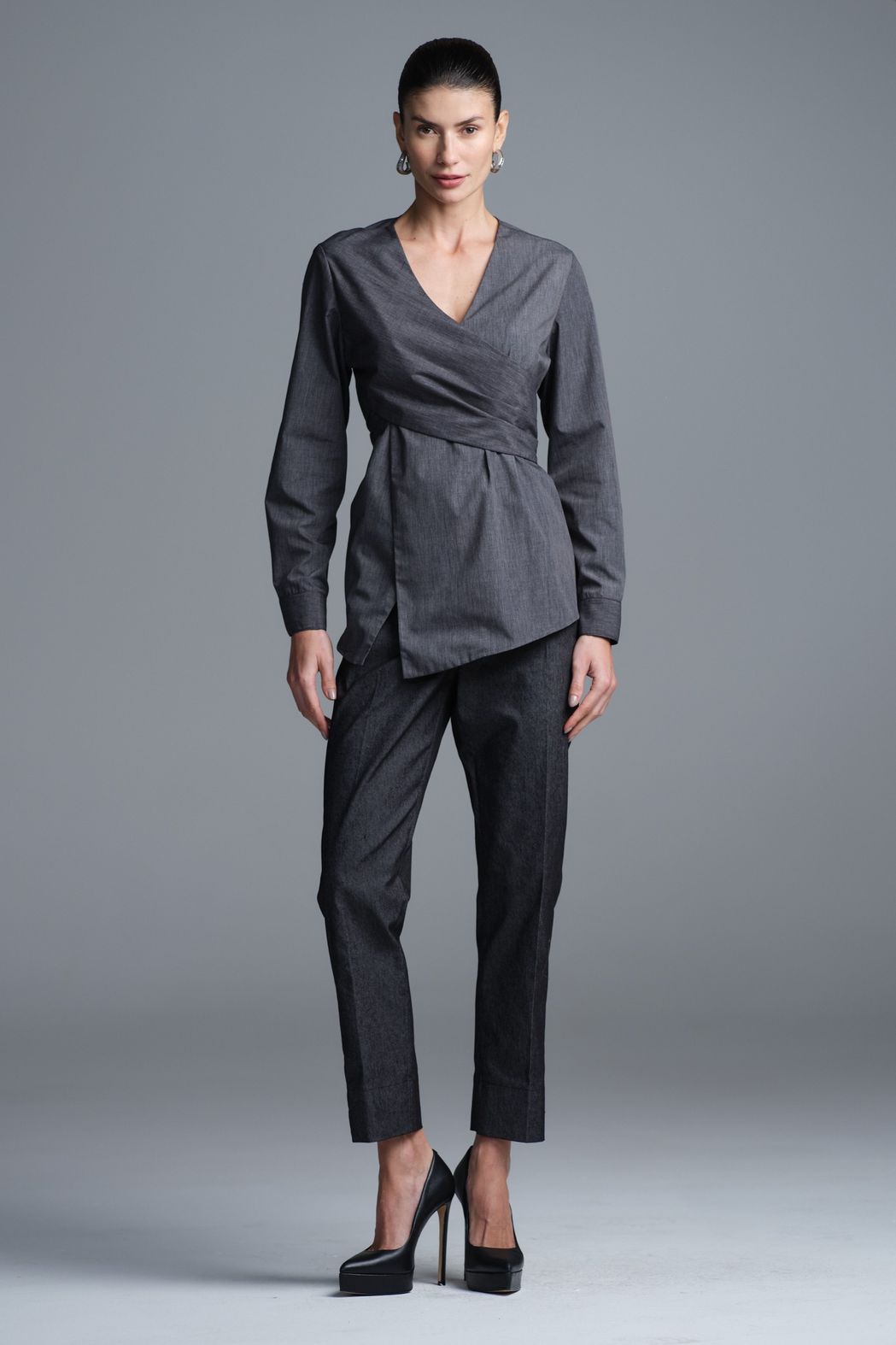 Calça Alfaiataria Chumbo Fabia