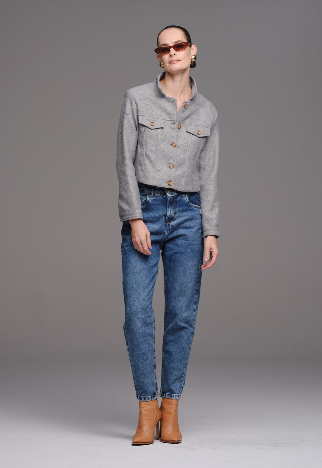 Calça Mom Jeans Escuro Mirela 