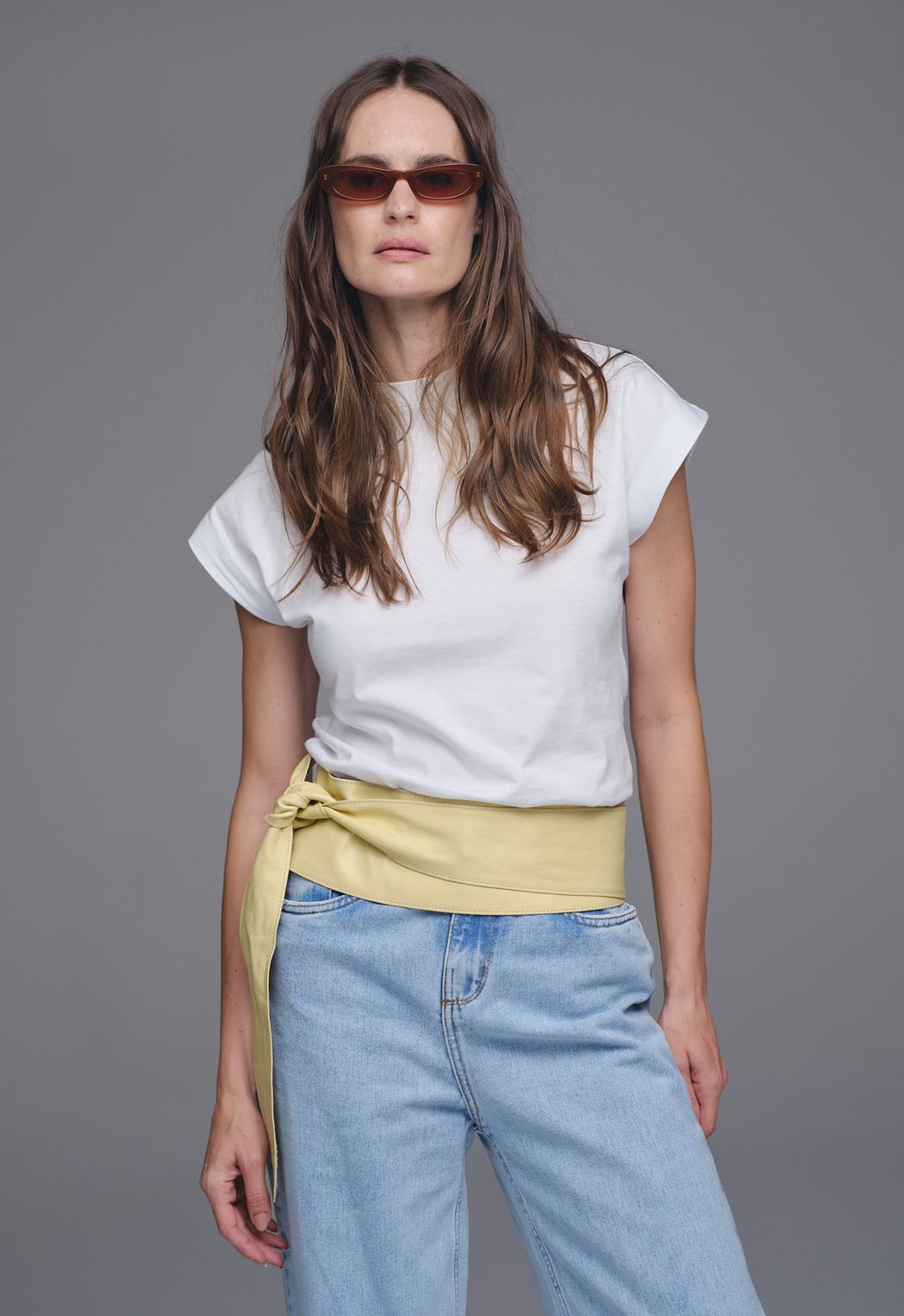 Faixa Couro Amarelo Isadora