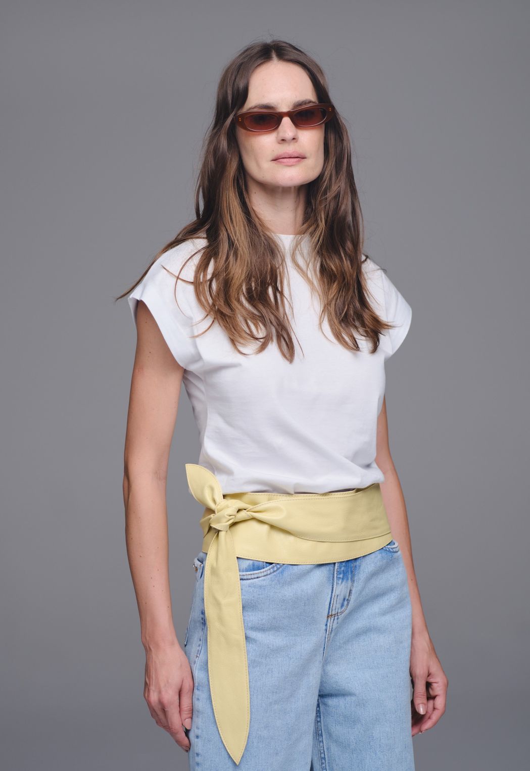 Faixa Couro Amarelo Isadora