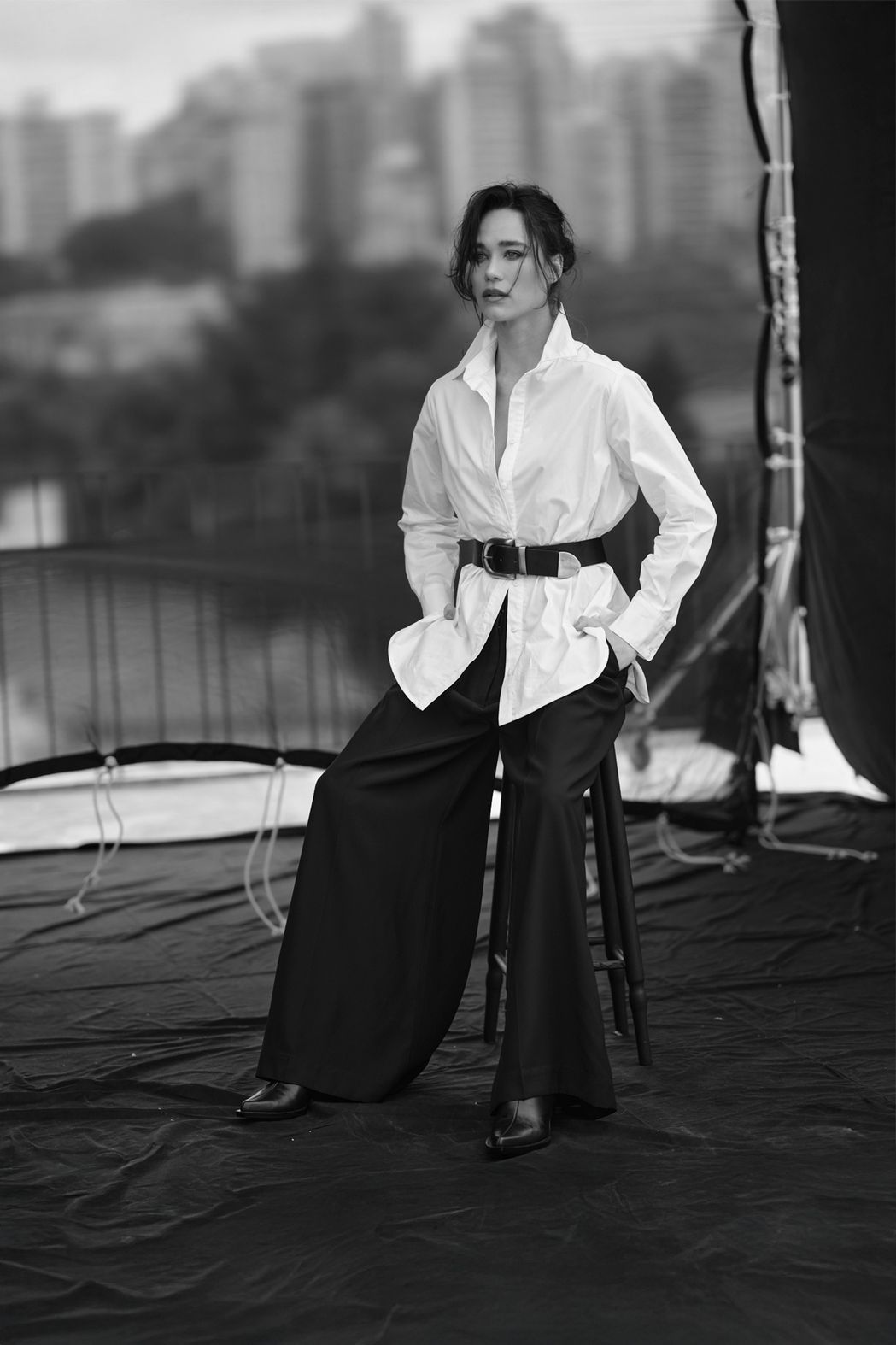 Camisa Tricoline Branco Maite