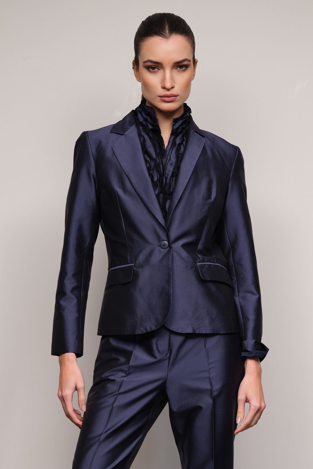 Blazer Tafetá Marinho Dominique CB