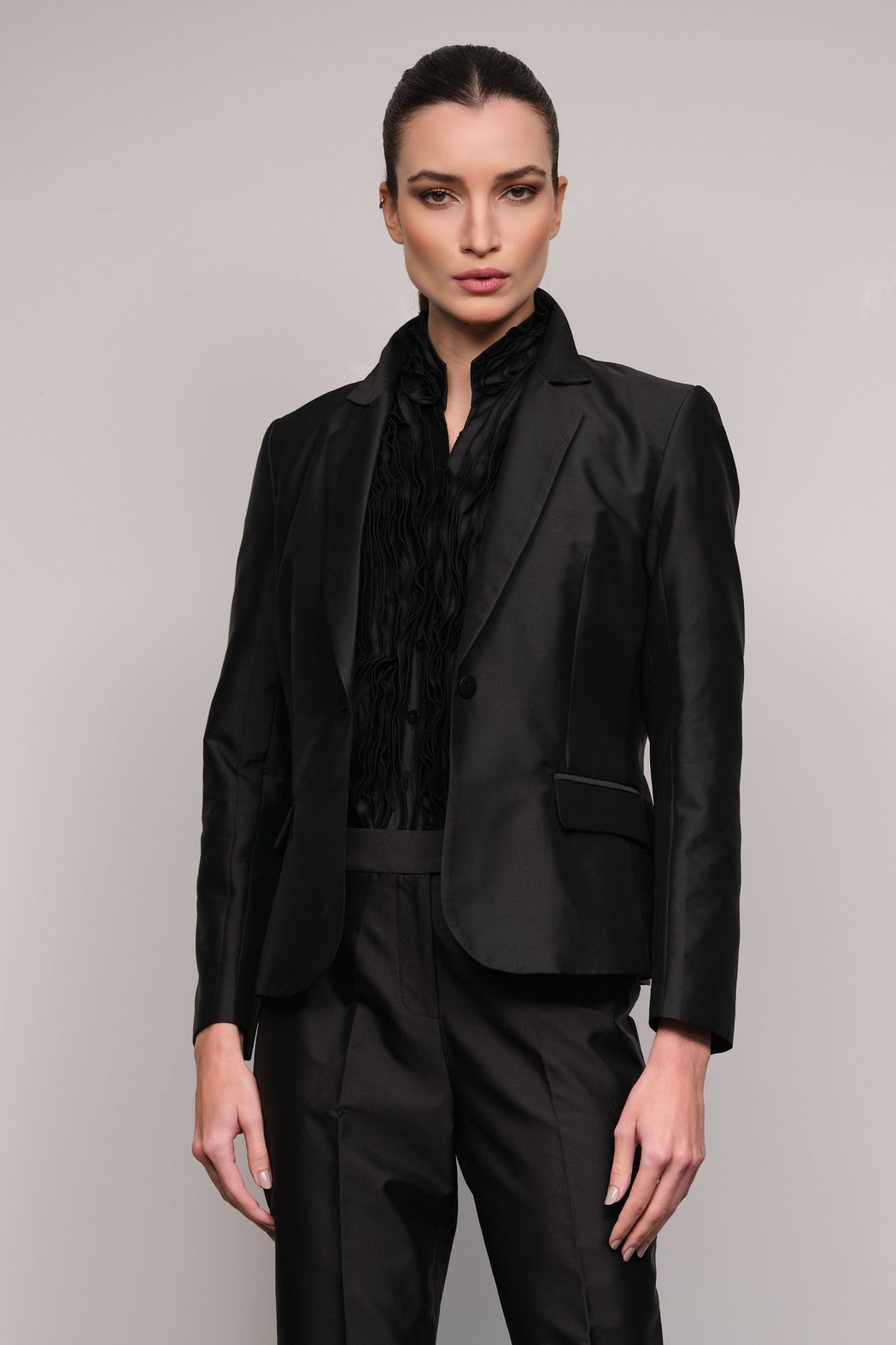 Blazer Tafetá Preto Dominique CB