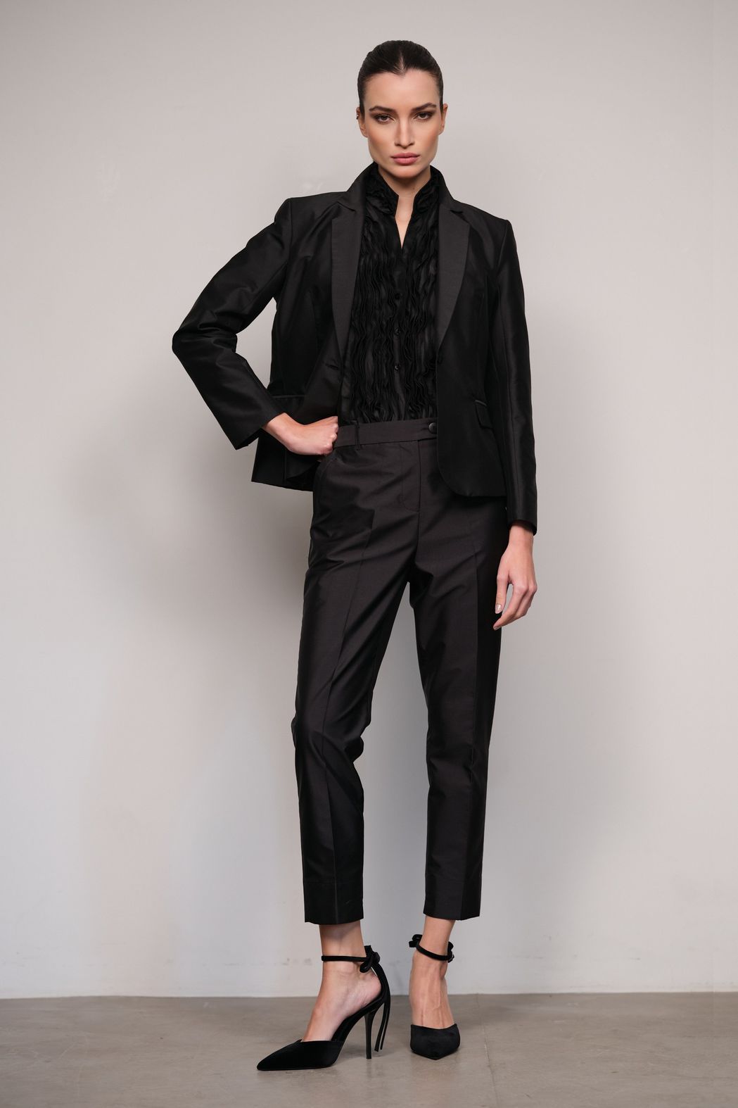 Blazer Tafetá Preto Dominique CB