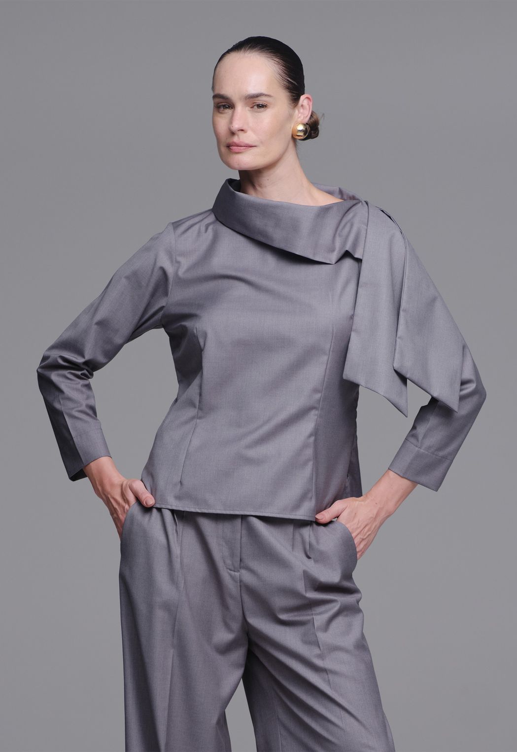Blusa Alfaiataria Chumbo Catarina