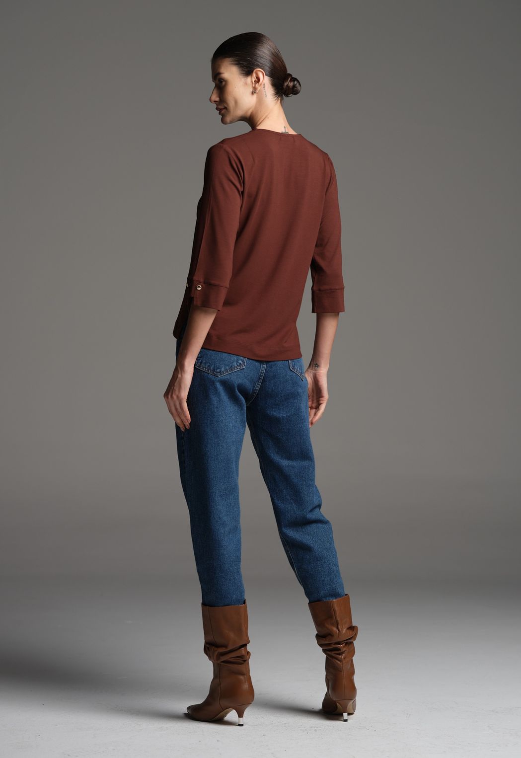 Blusa Malha Café Marcela