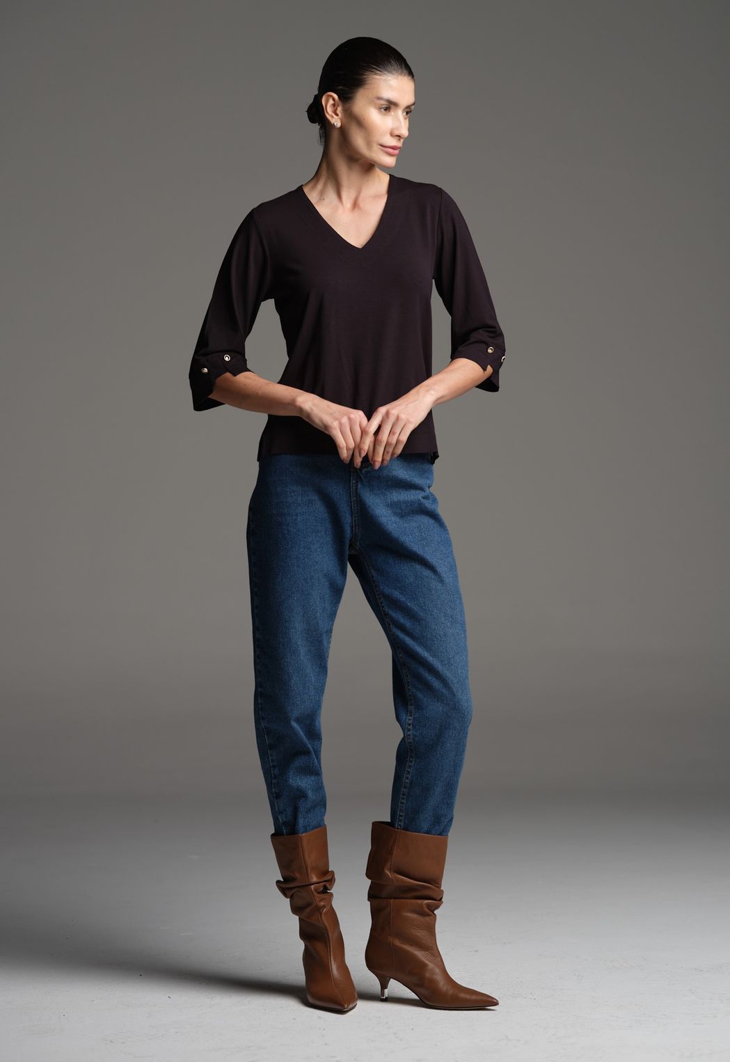 Blusa Malha Preto Marcela