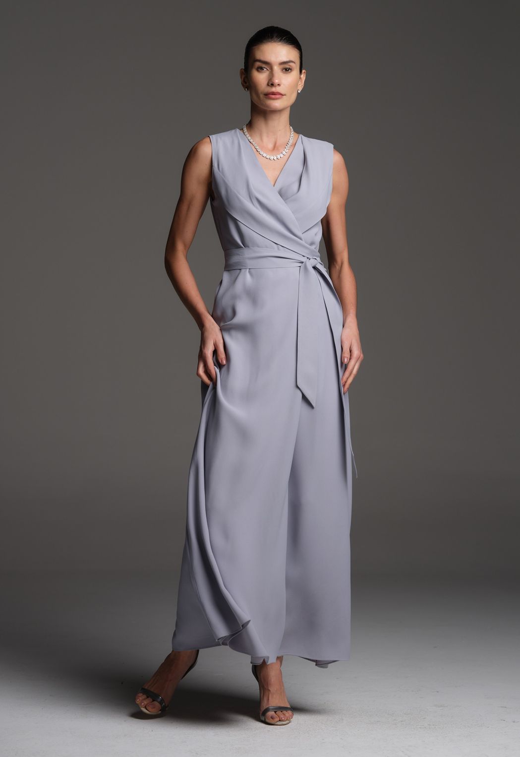 Vestido Crepe Azul Mônica