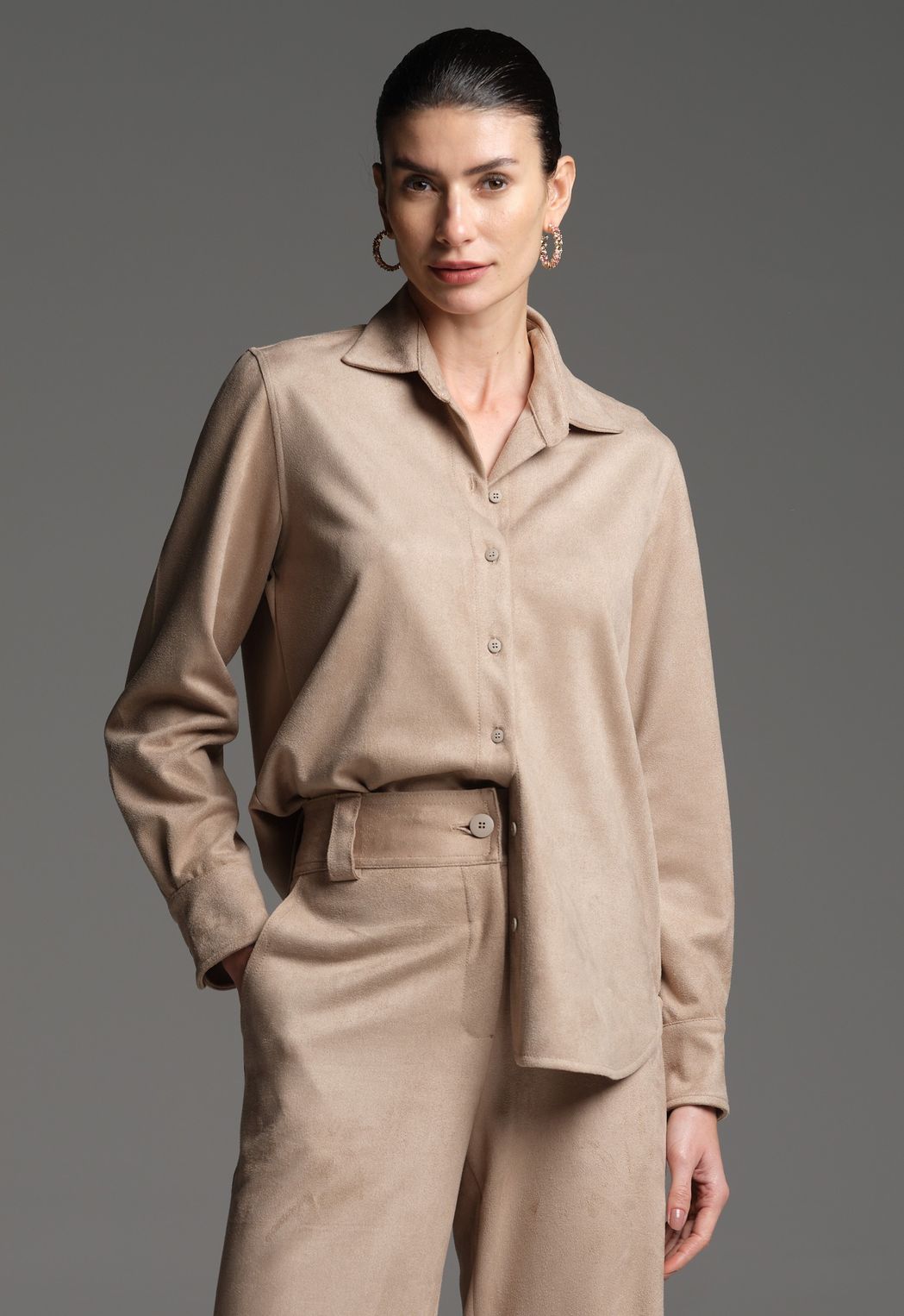 Camisa Suede Fendi Julia