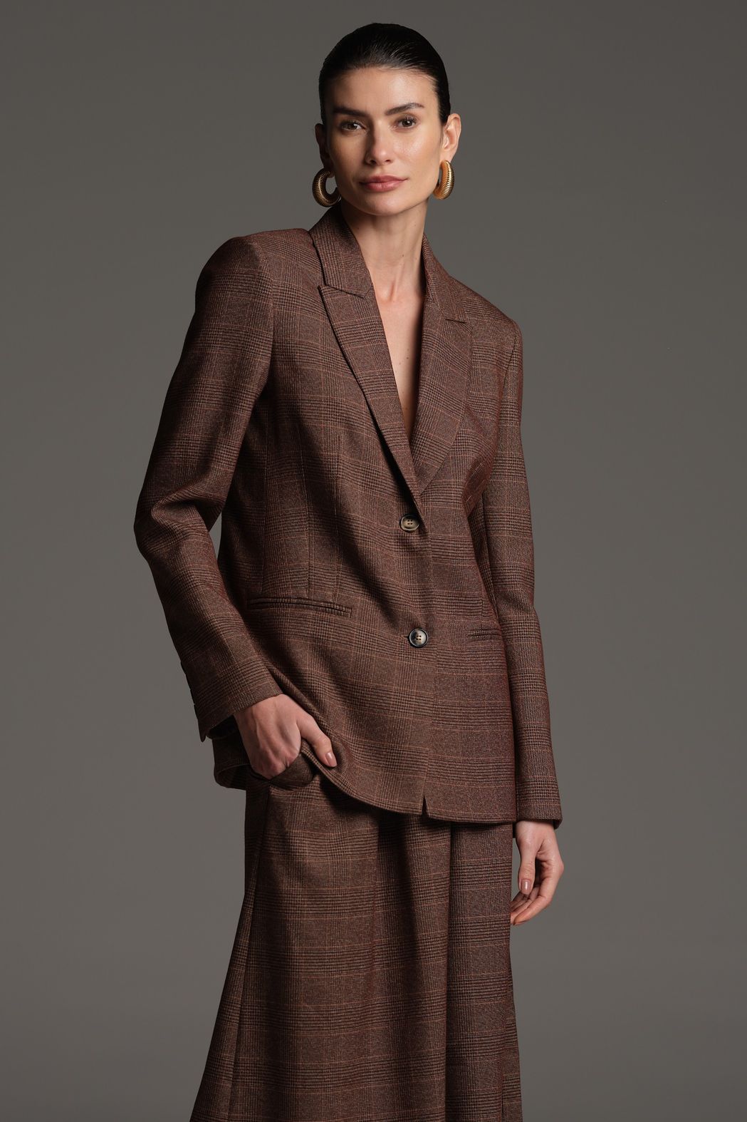 Blazer Xadrez Príncipe de Gales Elza