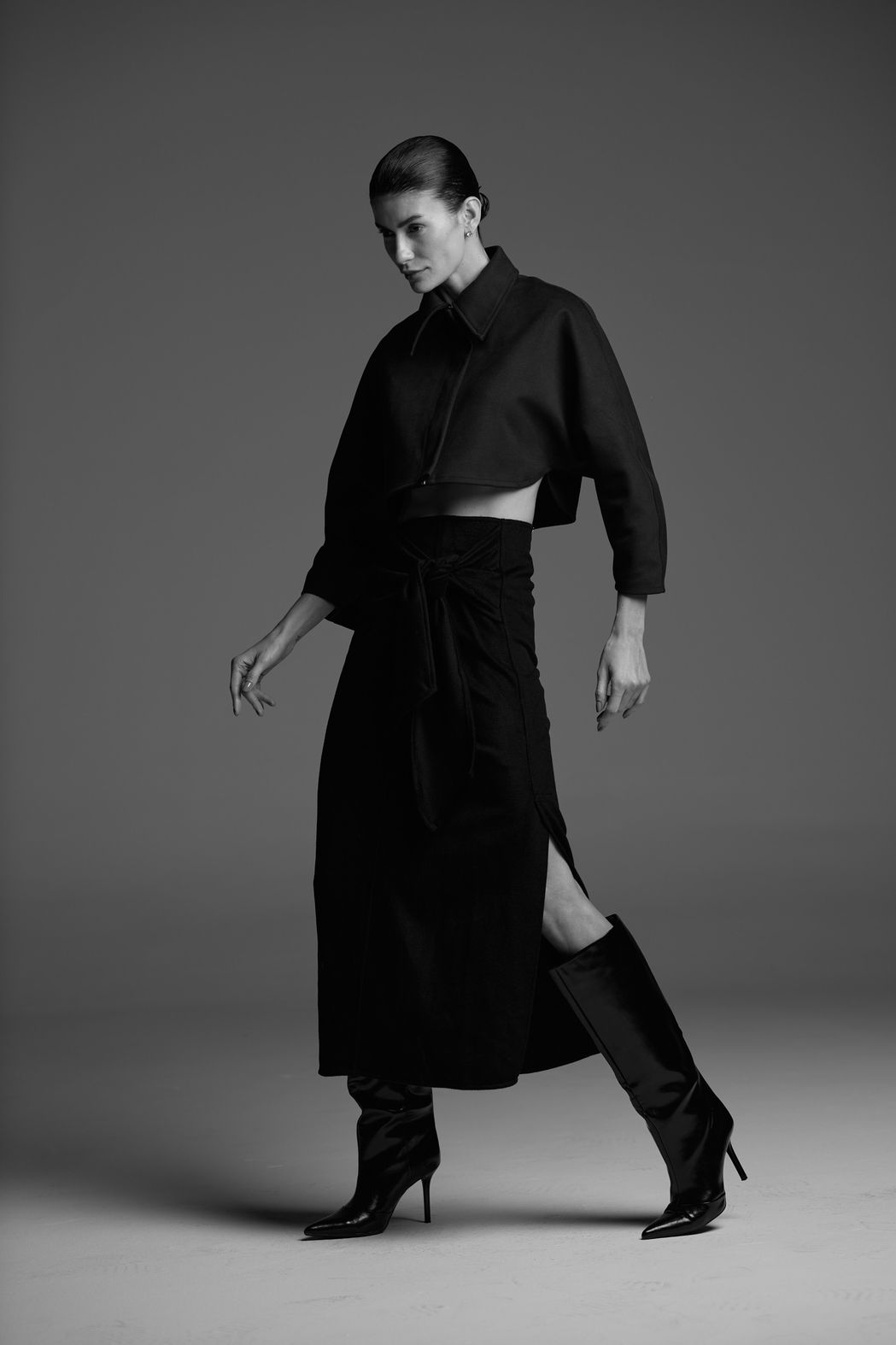 Casaqueto Cropped Preto Flávia