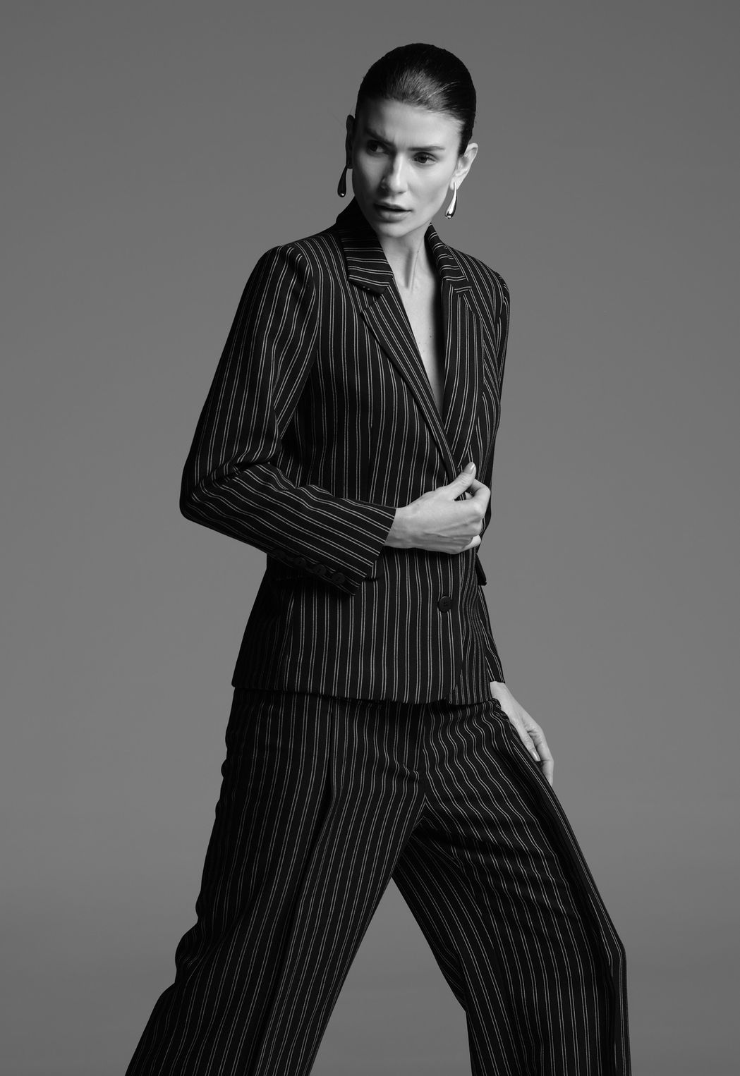 Blazer Alfaiataria Risca de Giz Cecilia