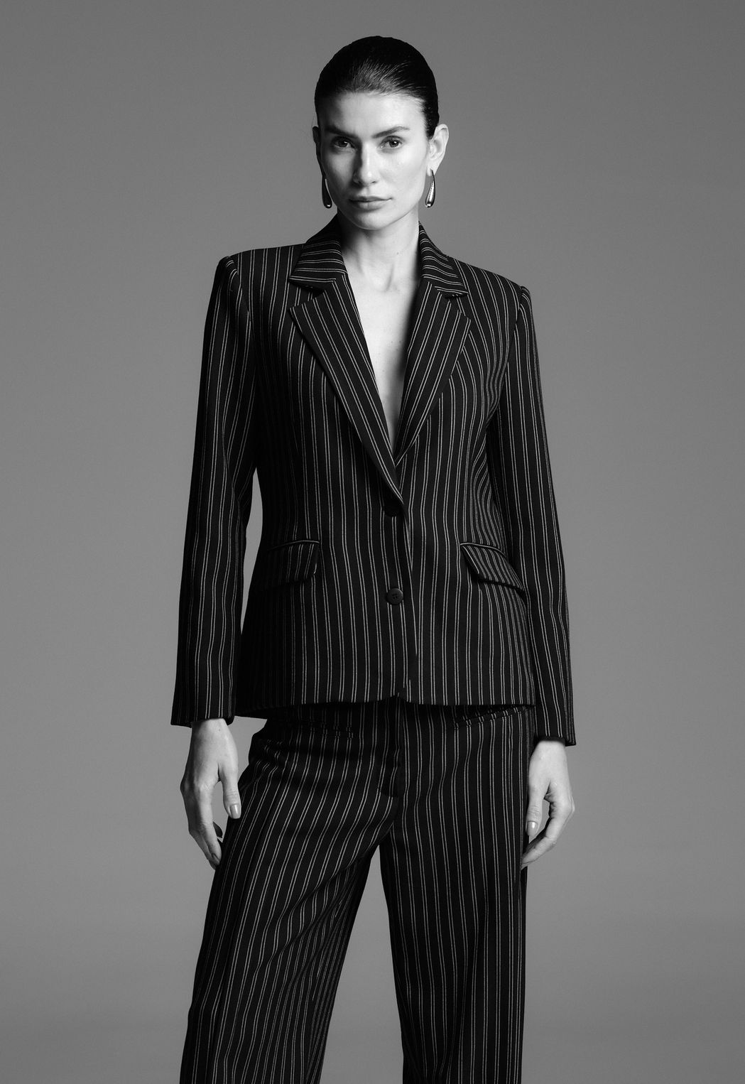 Blazer Alfaiataria Risca de Giz Cecilia