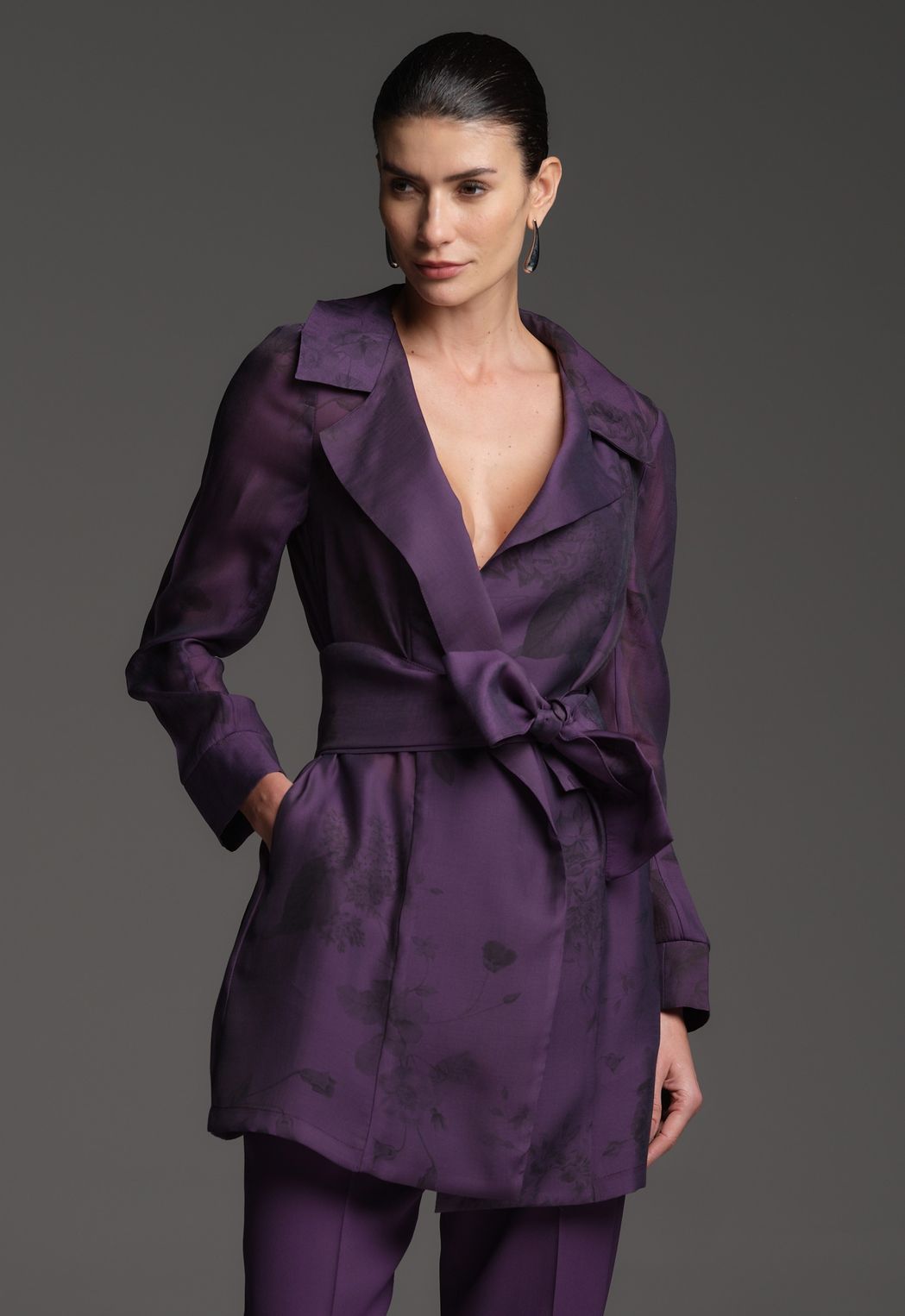 Trench Coat Organza Figo Kate