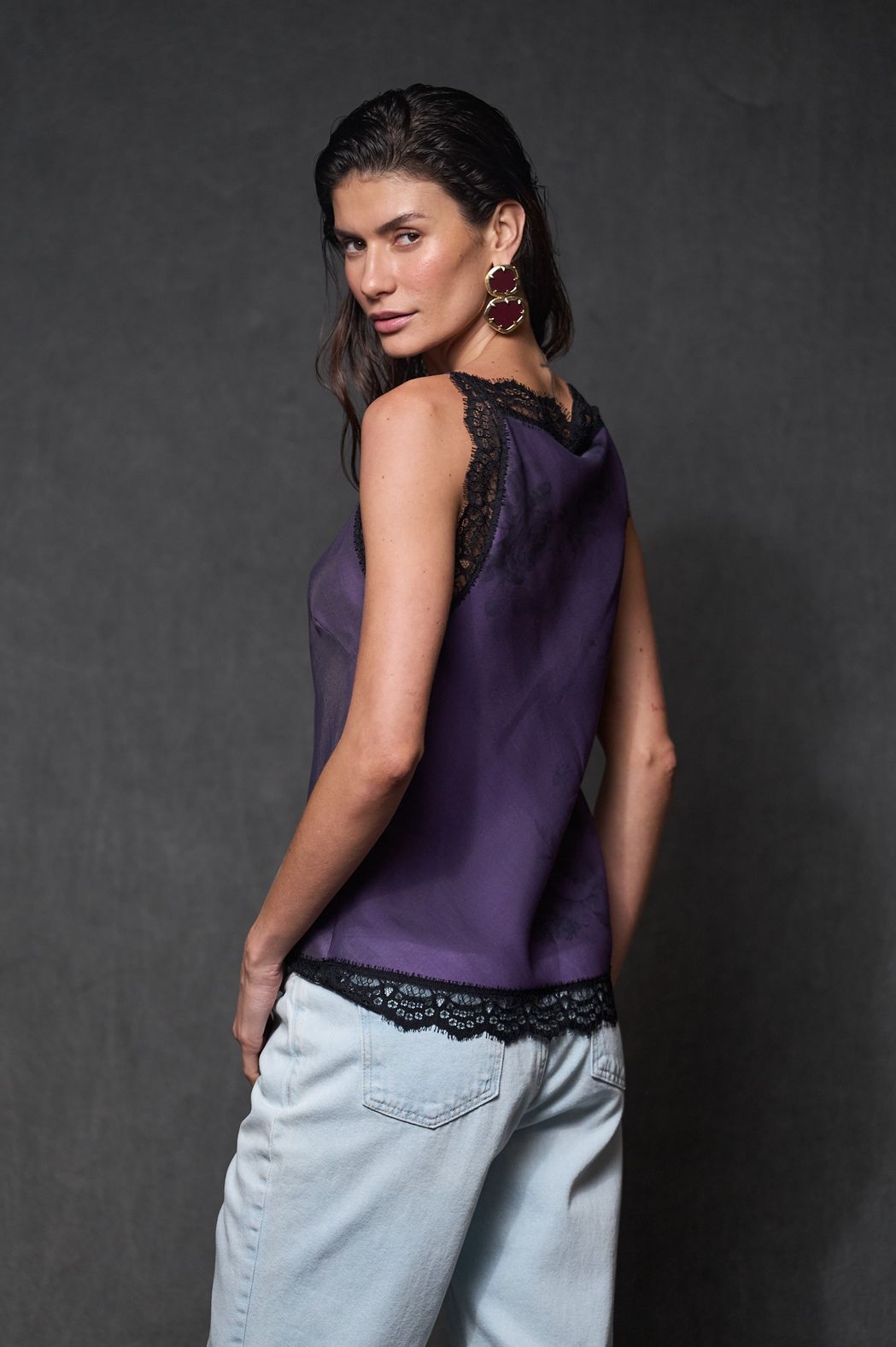Regata com Renda Organza Figo Kate