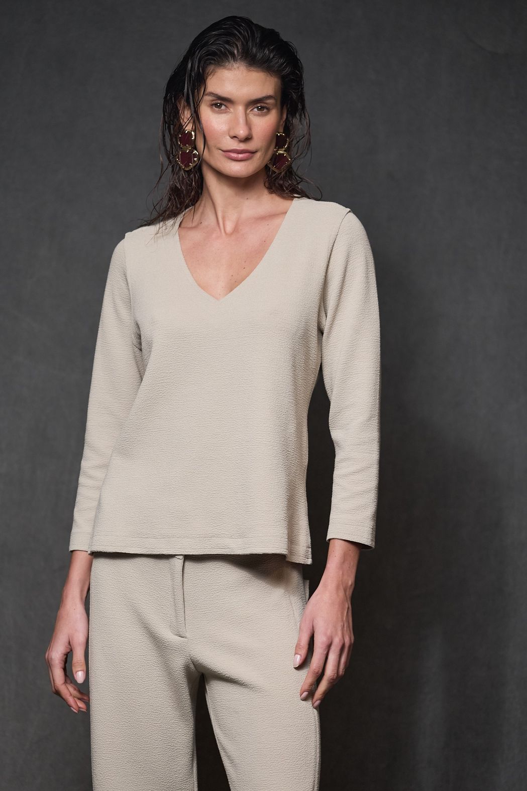 Blusa Malha Boucle Gelo Eloá