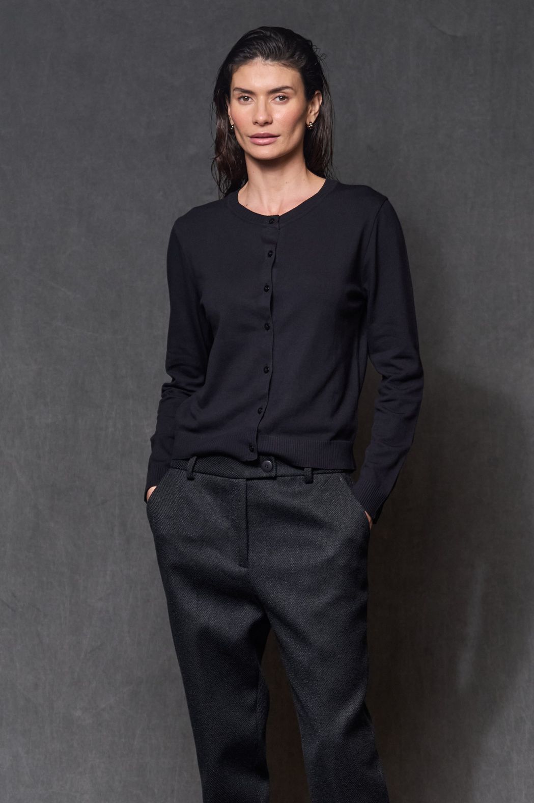 Cardigan Trico Preto Bella