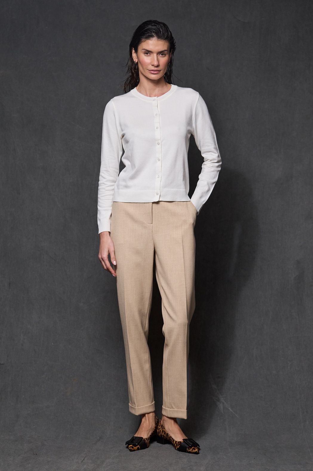 Cardigan Trico Off White Bella
