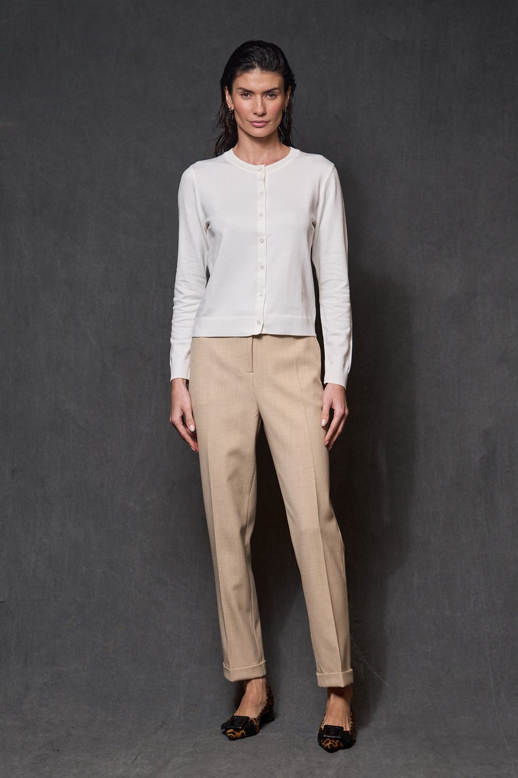 Cardigan Trico Off White Bella
