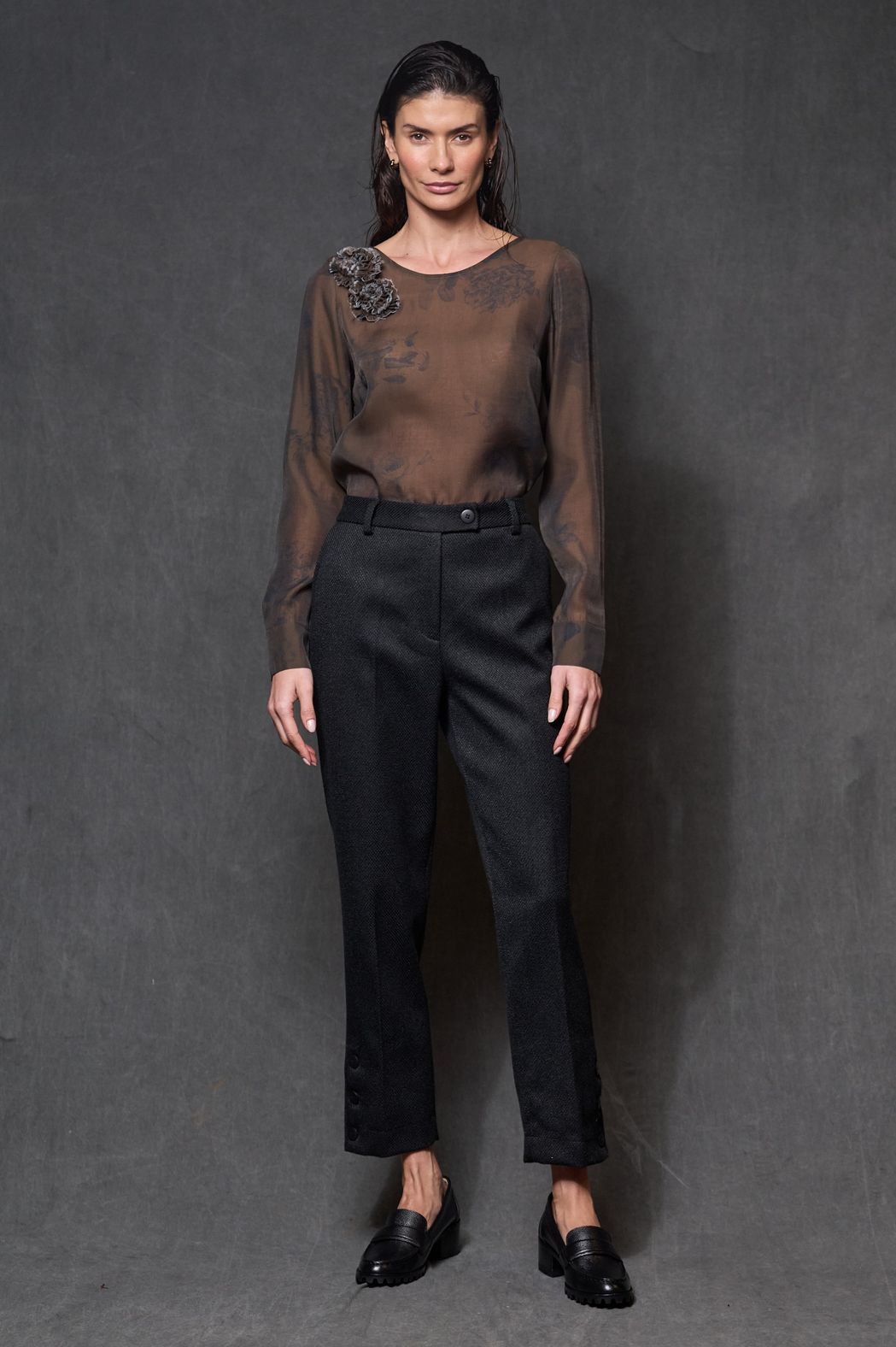 Sapato Mocassim Couro Preto Flavia