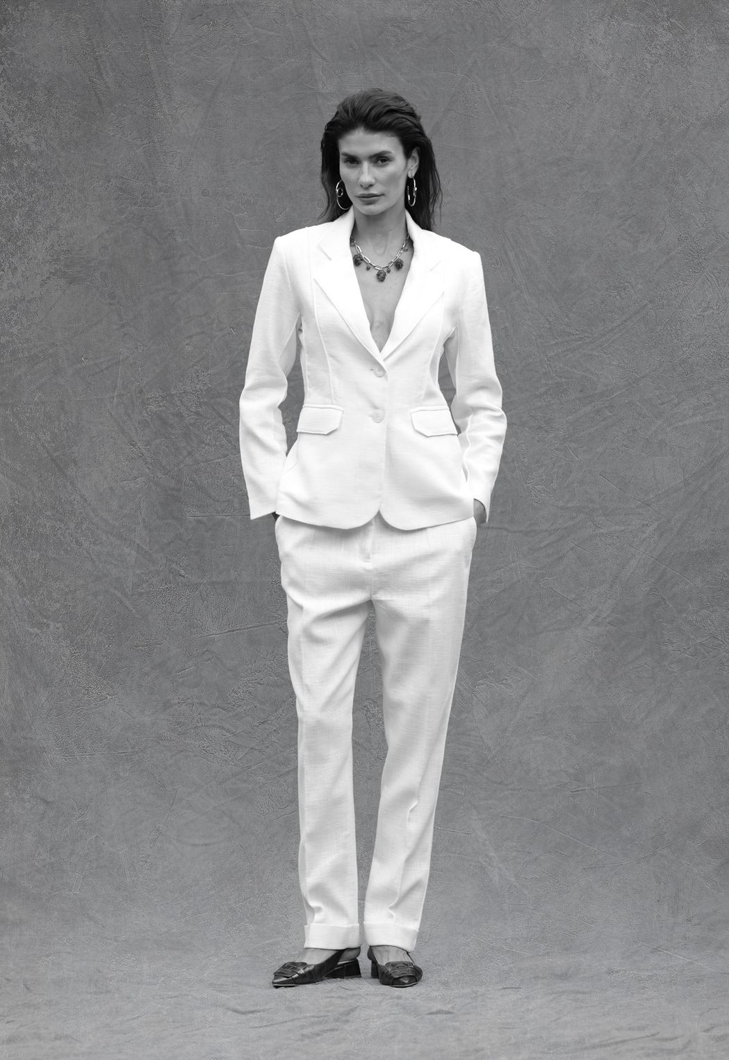 Blazer Rami de Algodão Off White Vitória