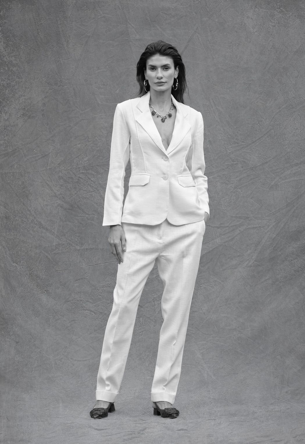 Blazer Rami de Algodão Off White Vitória