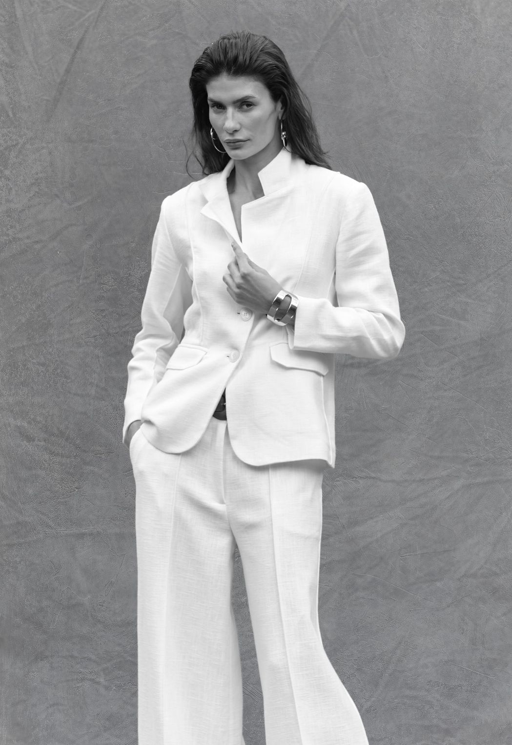 Blazer Rami de Algodão Off White Vitória