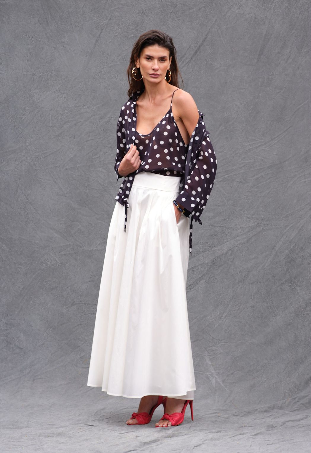 Twin Set Crepe Poá Lucia