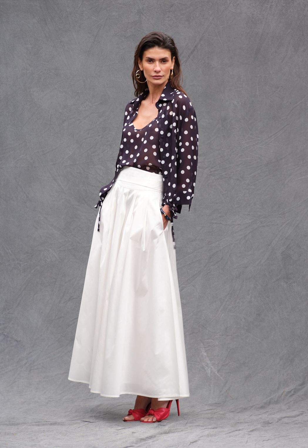 Twin Set Crepe Poá Lucia