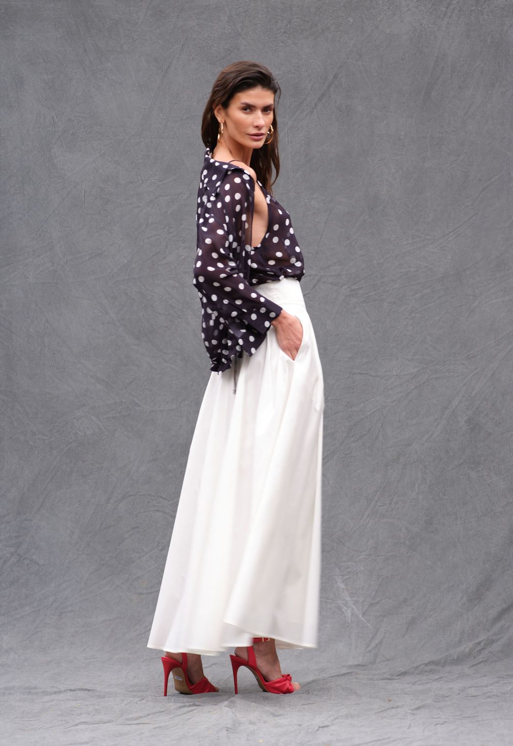 Twin Set Crepe Poá Lucia