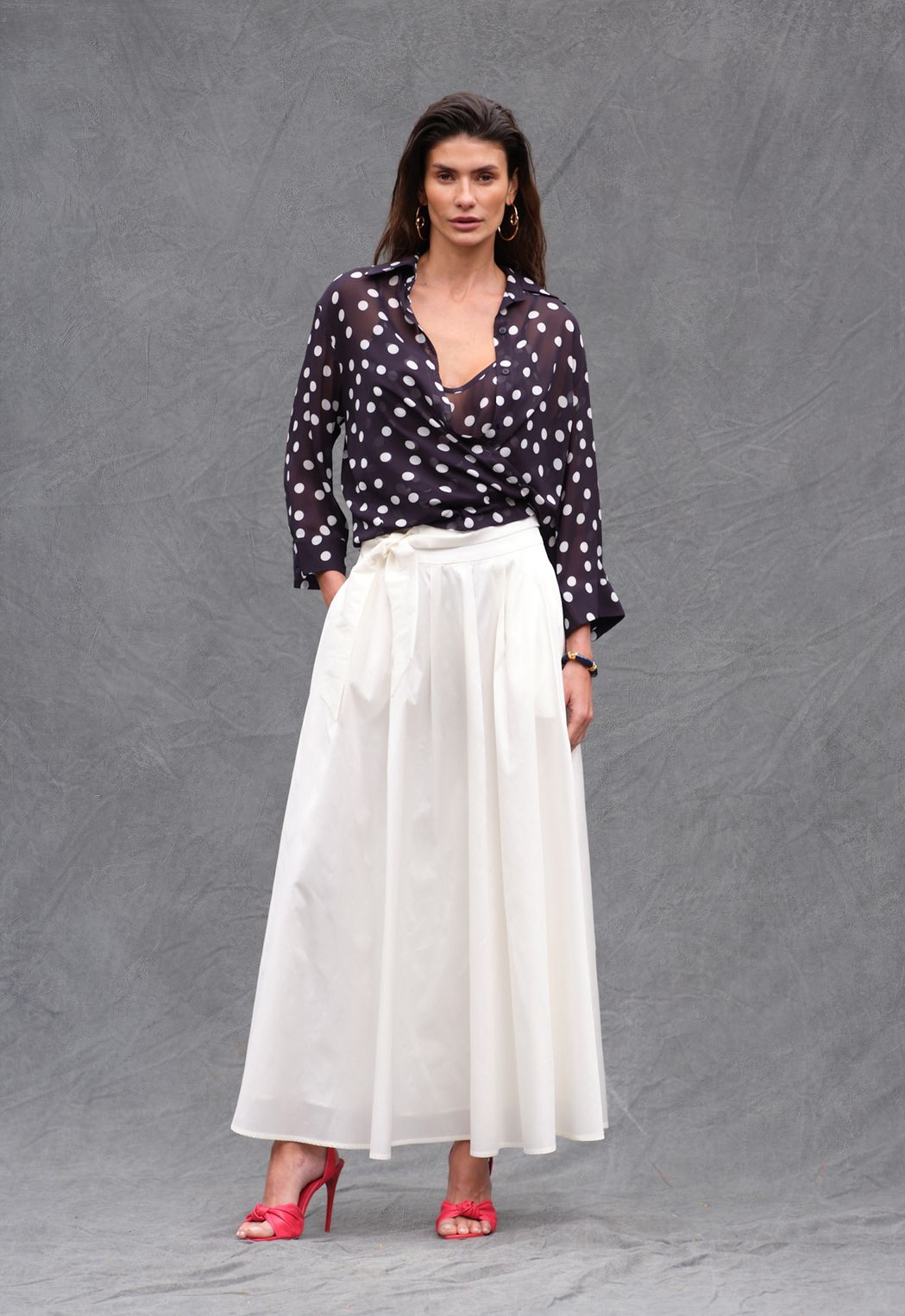 Twin Set Crepe Poá Lucia