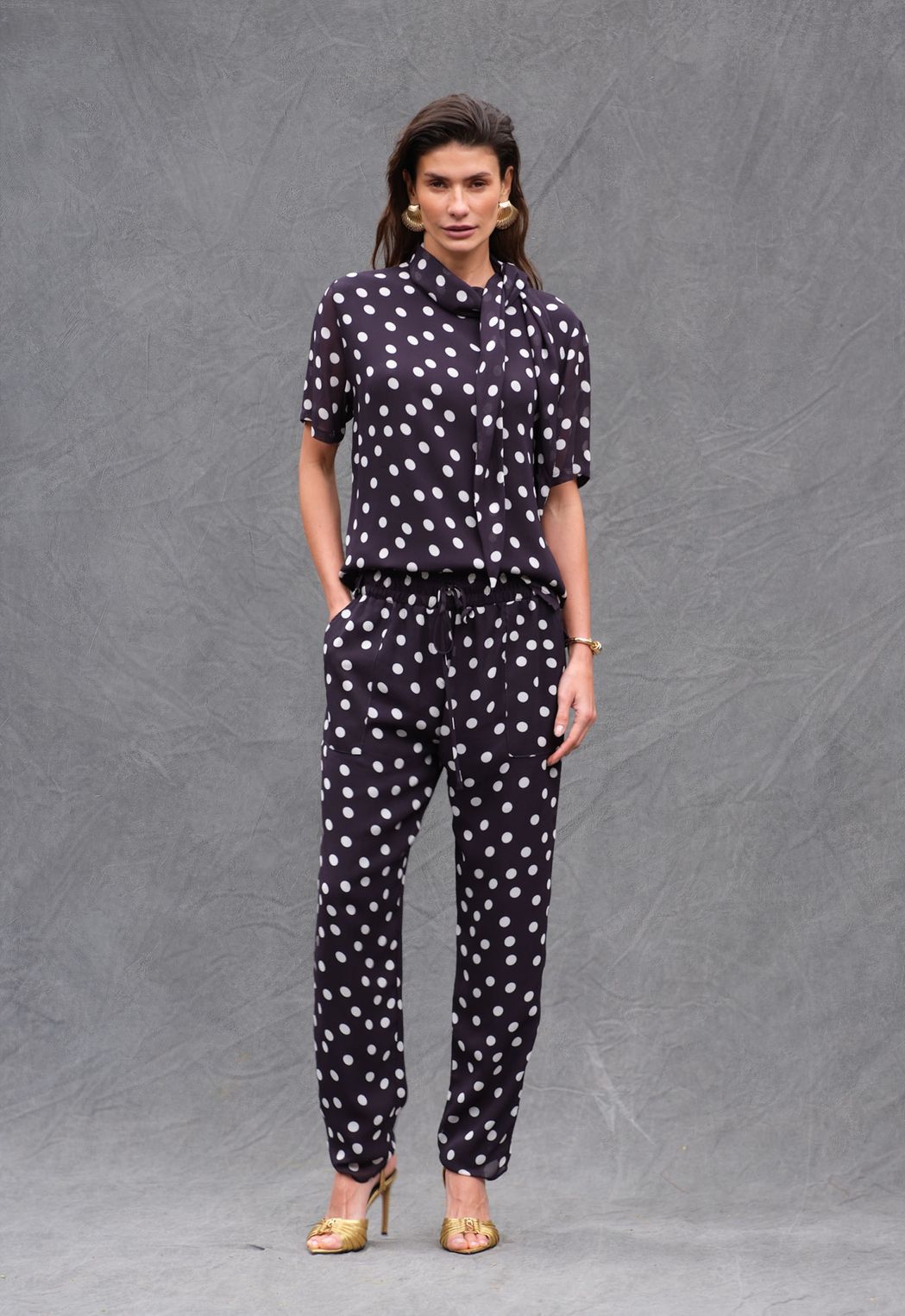 Blusa Crepe Poá Lucia