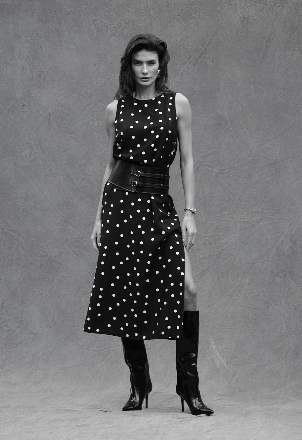 Vestido Midi Poá Marcele