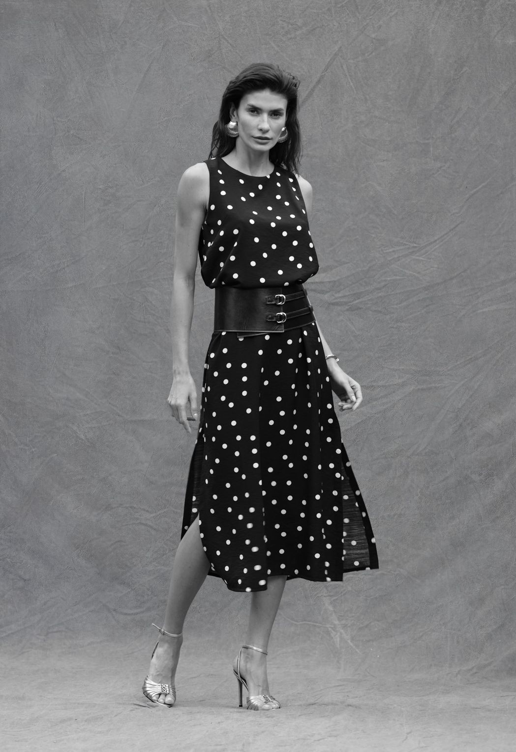 Vestido Midi Poá Marcele