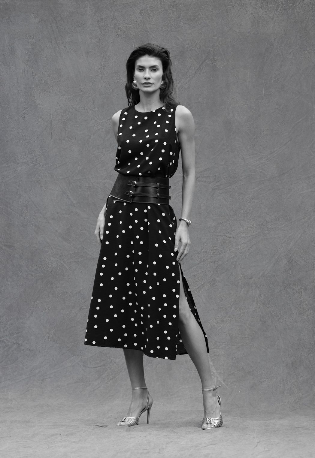 Vestido Midi Poá Marcele