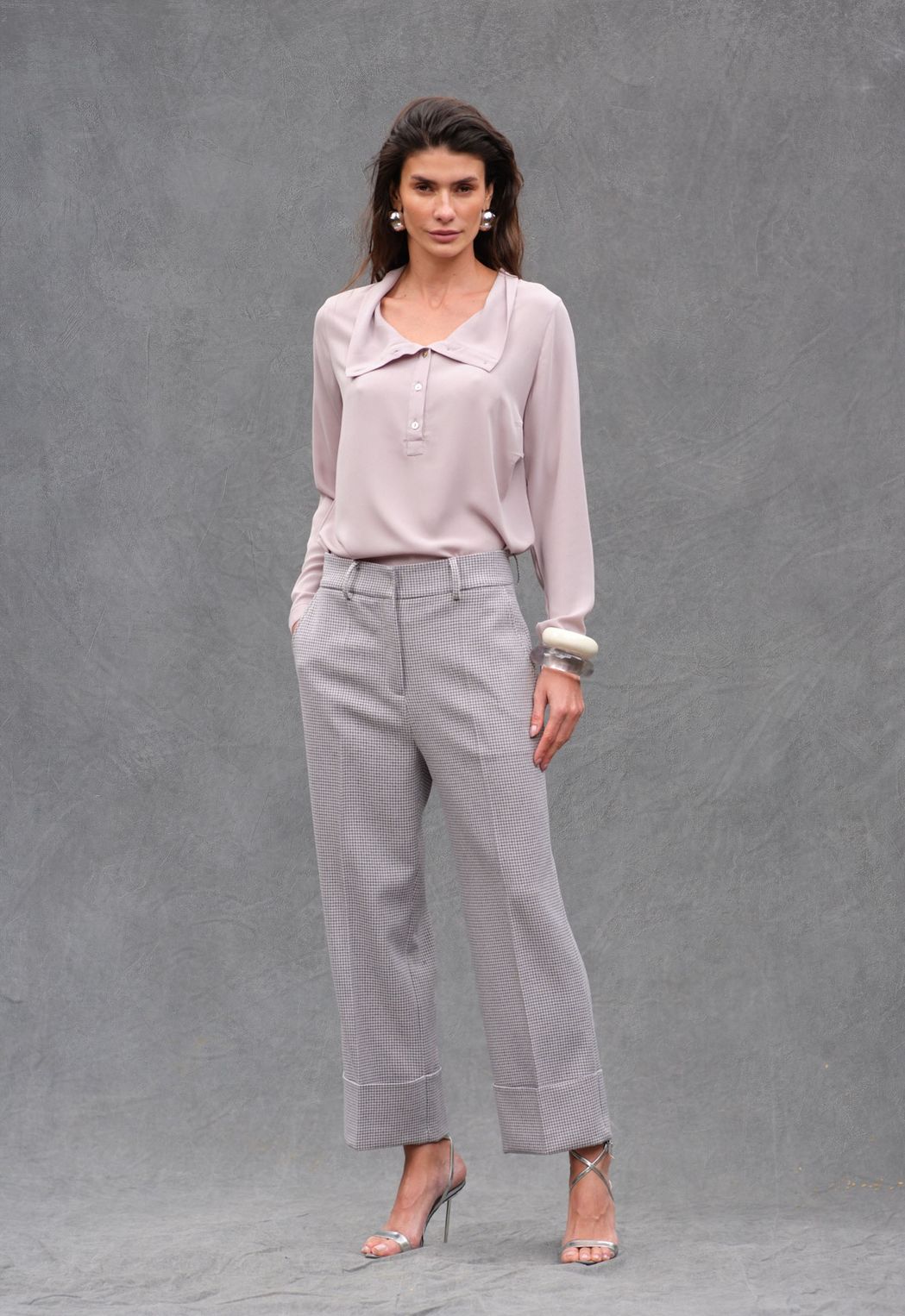 Calça Barra Italiana Xadrez Roberta