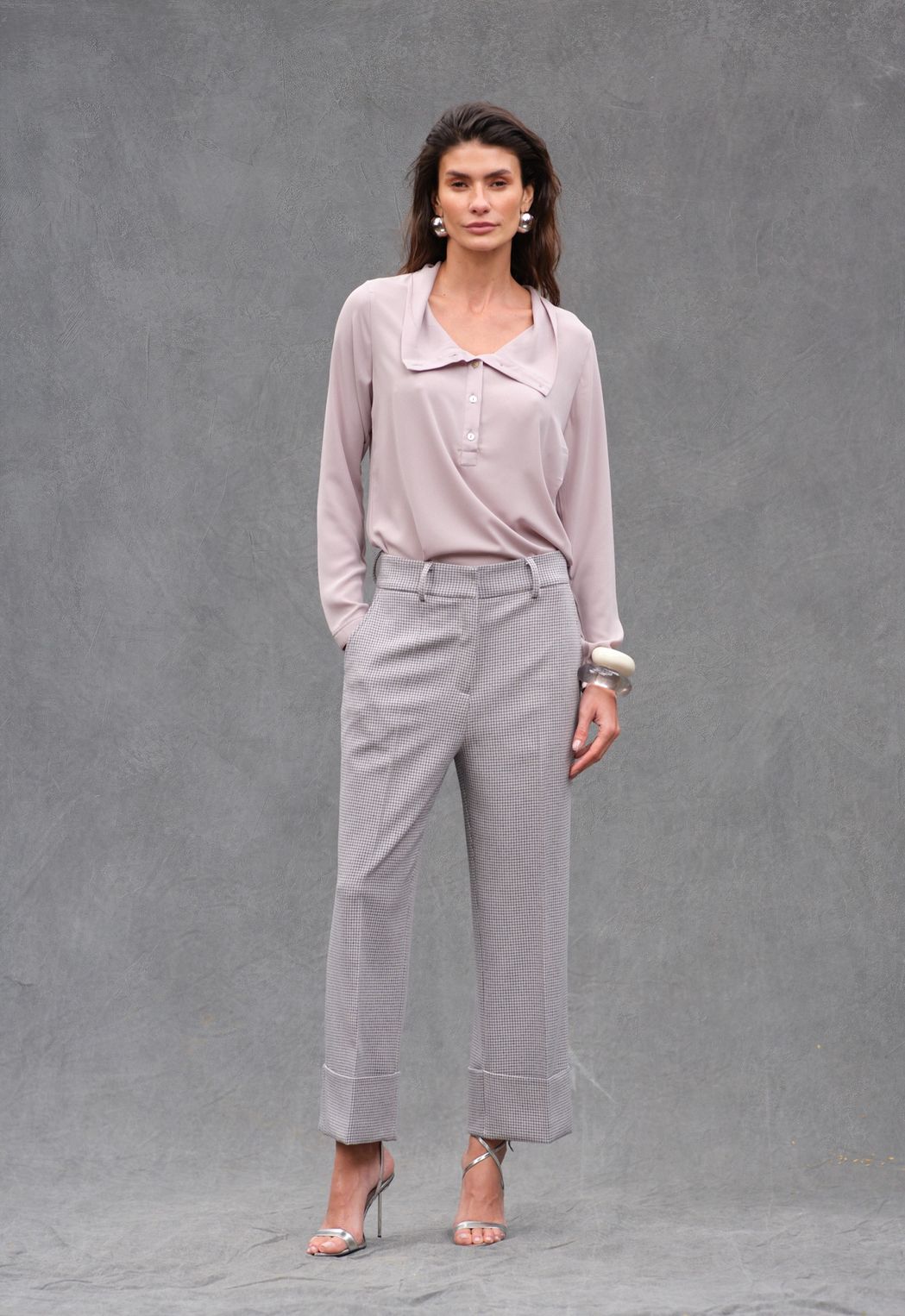 Calça Barra Italiana Xadrez Roberta